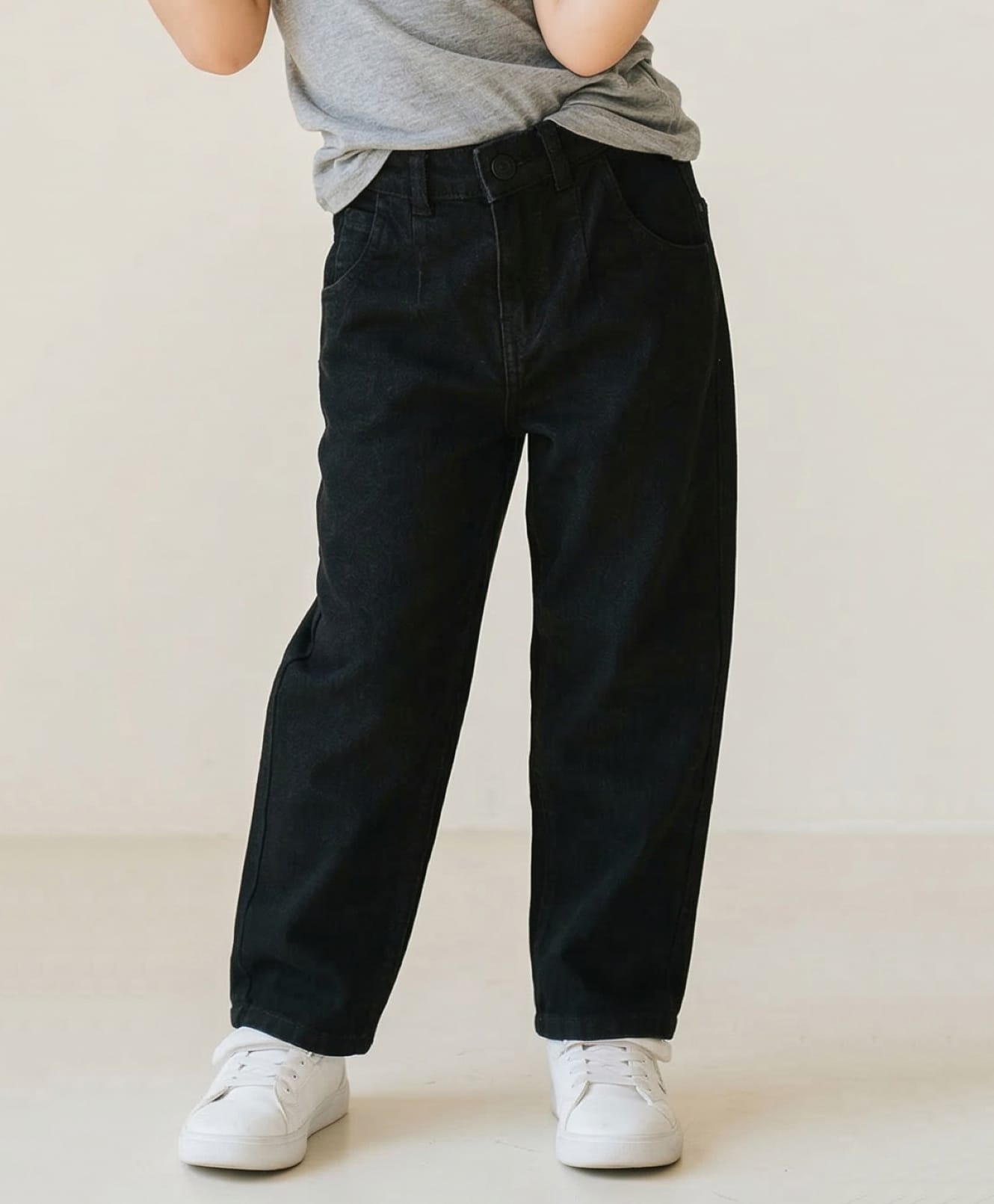 Tales & Stories Denim Woven Mild Washed Jeans - Black-picture-22