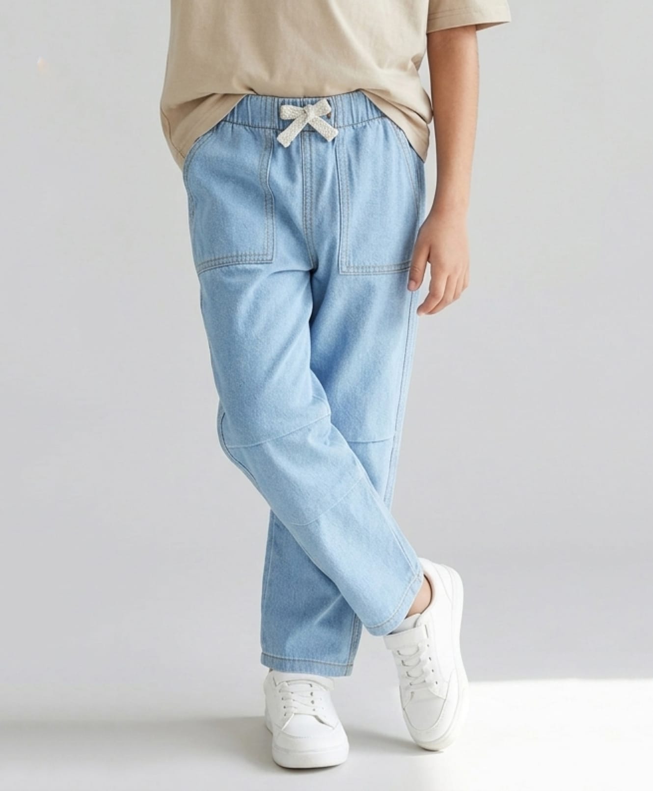 Tales & Stories Denim Solid Jeans - Light Blue-picture-20