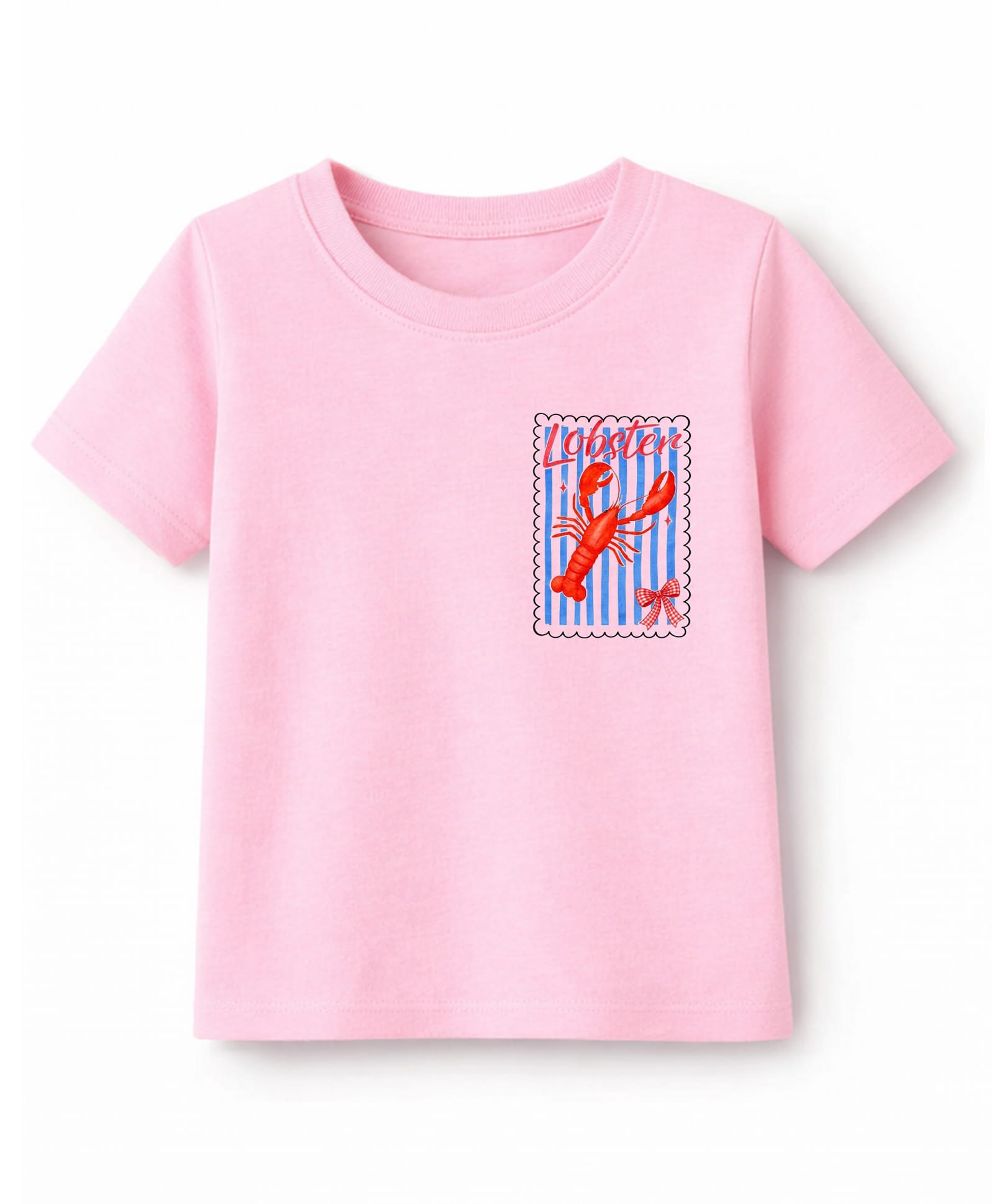 KAVEE Cotton Knit Half Sleeves Lobster Printed Tee - Pink-image-18
