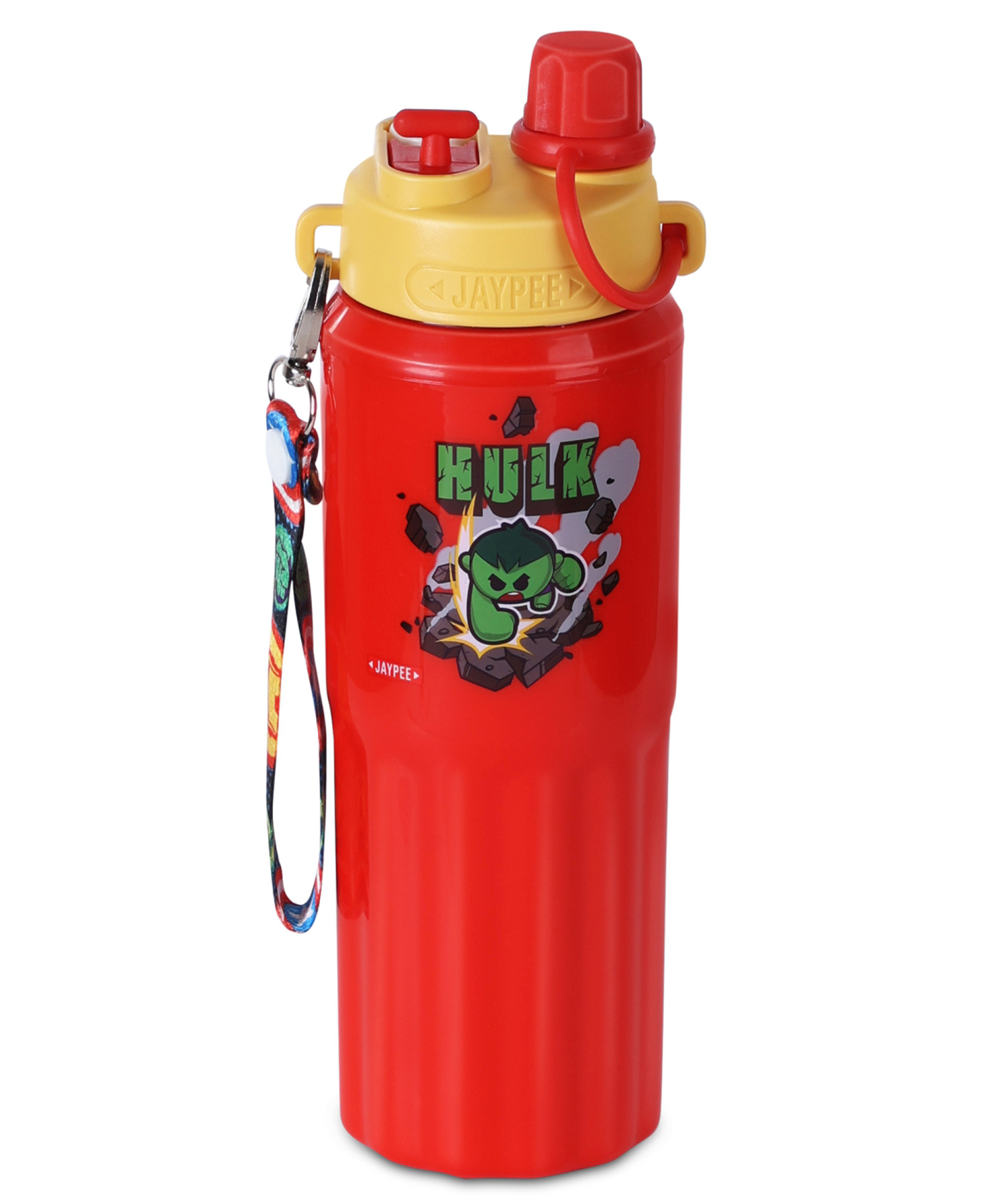 Jaypee Ribble 600ml Insulated Inner Stainless Steel Spout & Sipper Mouth Water Bottle With Handy Strap, Red-image-40