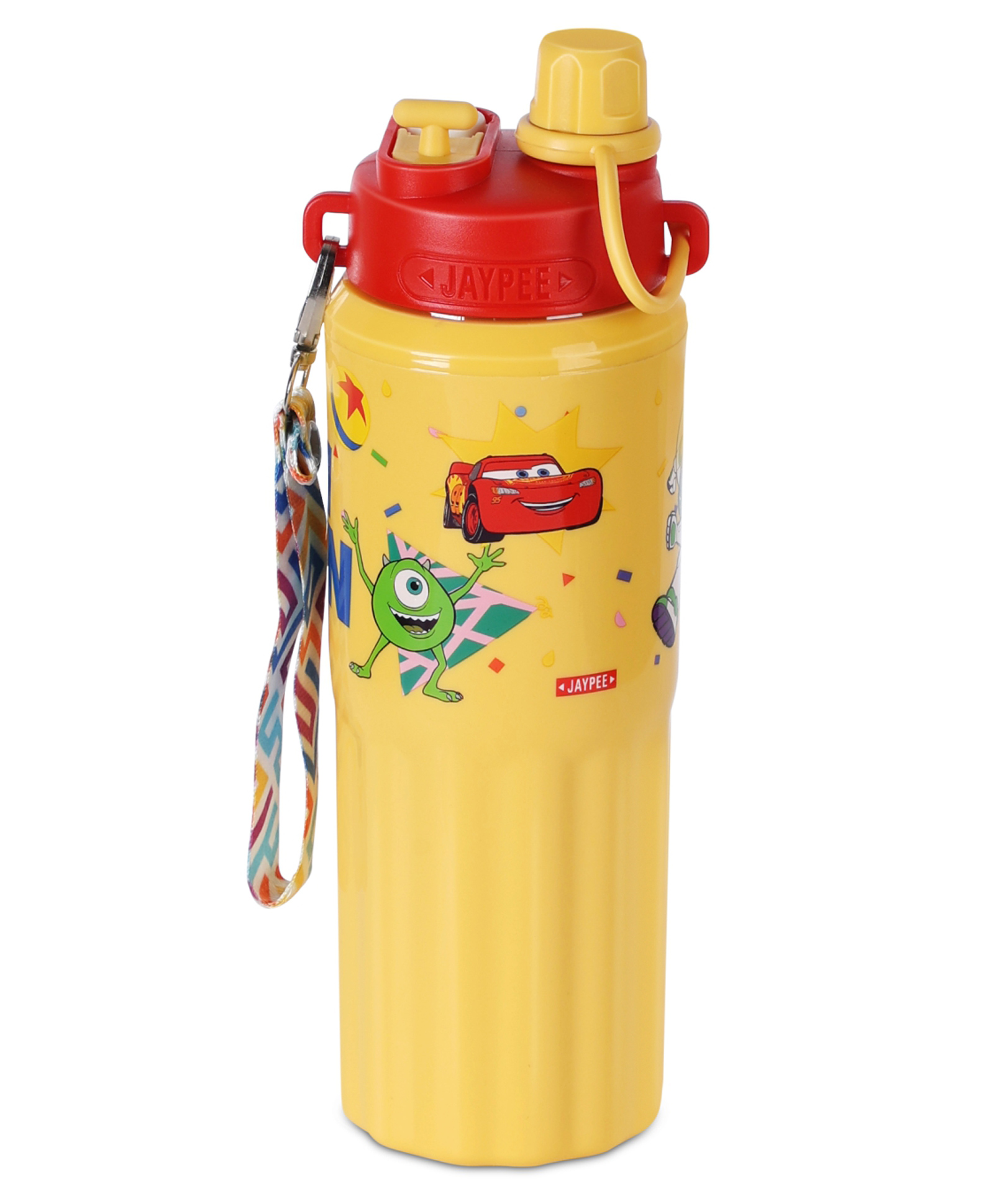 Jaypee Ribble 600ml Insulated Inner Stainless Steel Spout & Sipper Mouth Water Bottle With Handy Strap, Yellow-picture-31