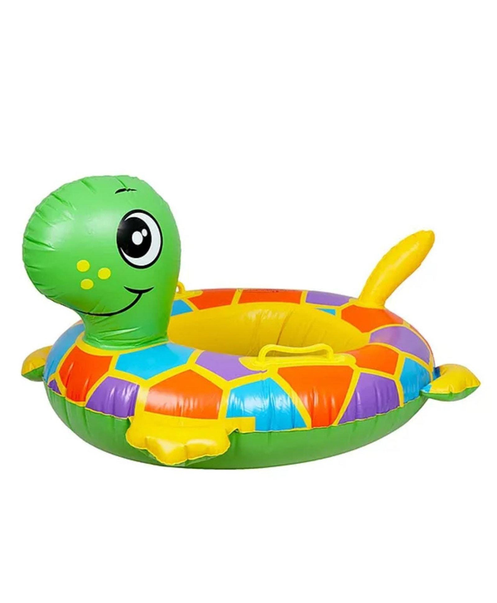 Azhari Inflatable Turtle shape swimming boat comfortable seat with secure leg holes and a sturdy handle for balance and support For kids Color May Vary-picture-18