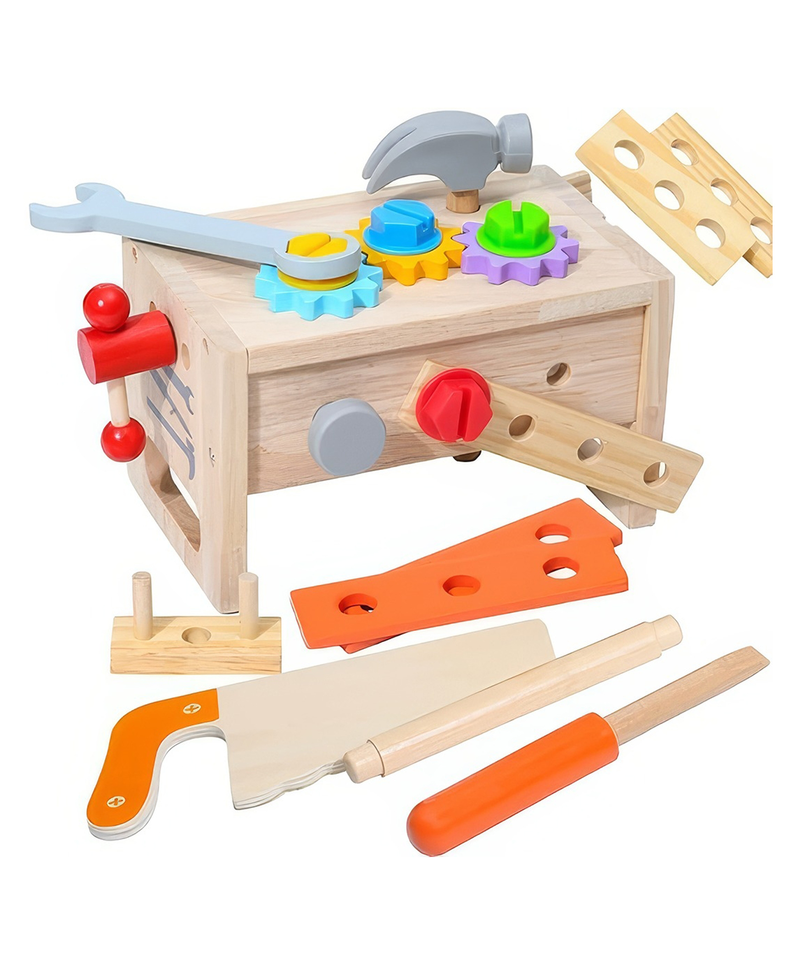 TurtleBee Bench Tool Box Set - 29 Piece Pretend Play Construction Toy Tools Set - STEM Educational Toy - Toys for Kids Toddler Tool Set - Toys for 4 Year Old-image-36