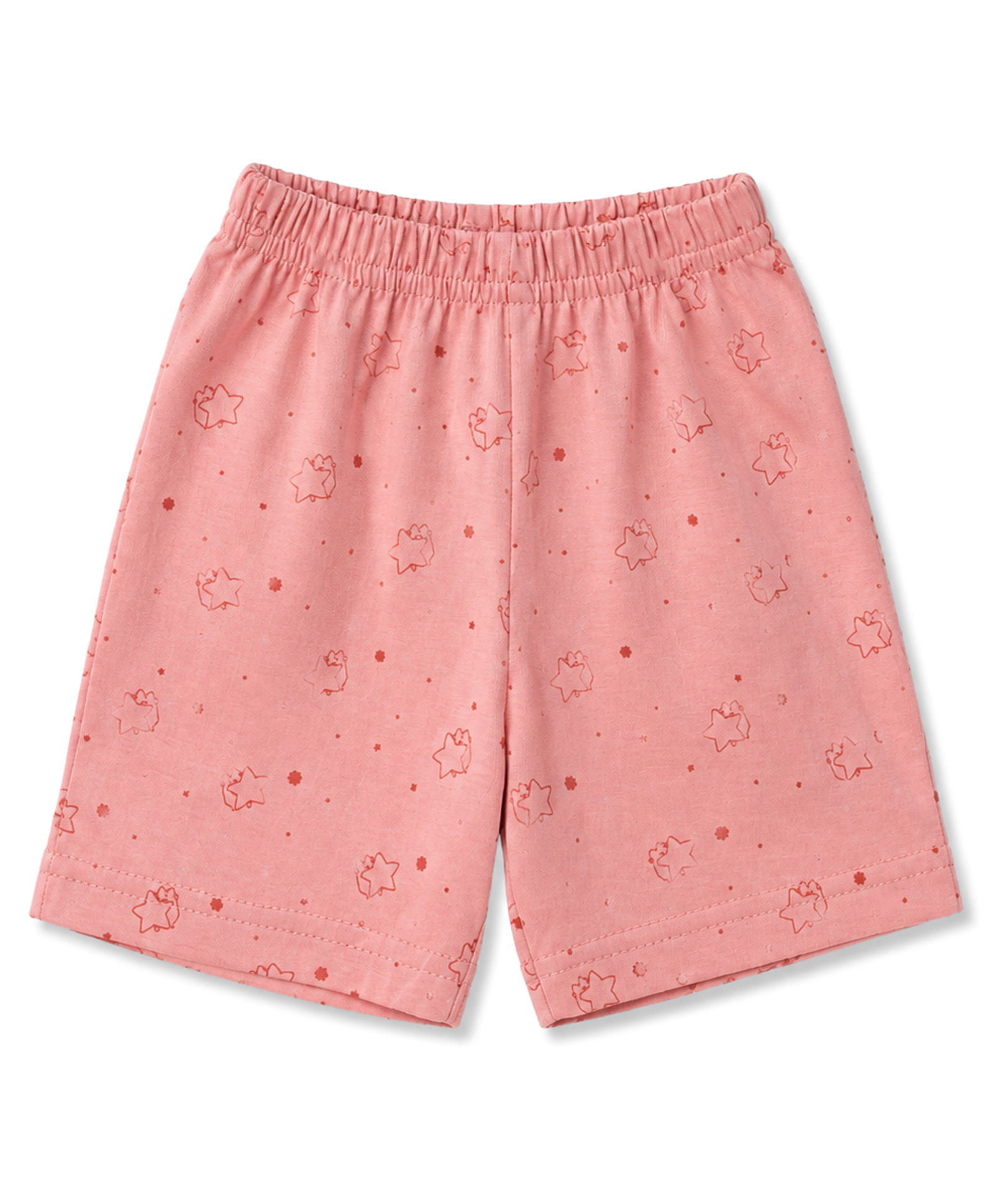 Tango Cotton Knit Knee Length Star Printed Short - Pink-picture-10
