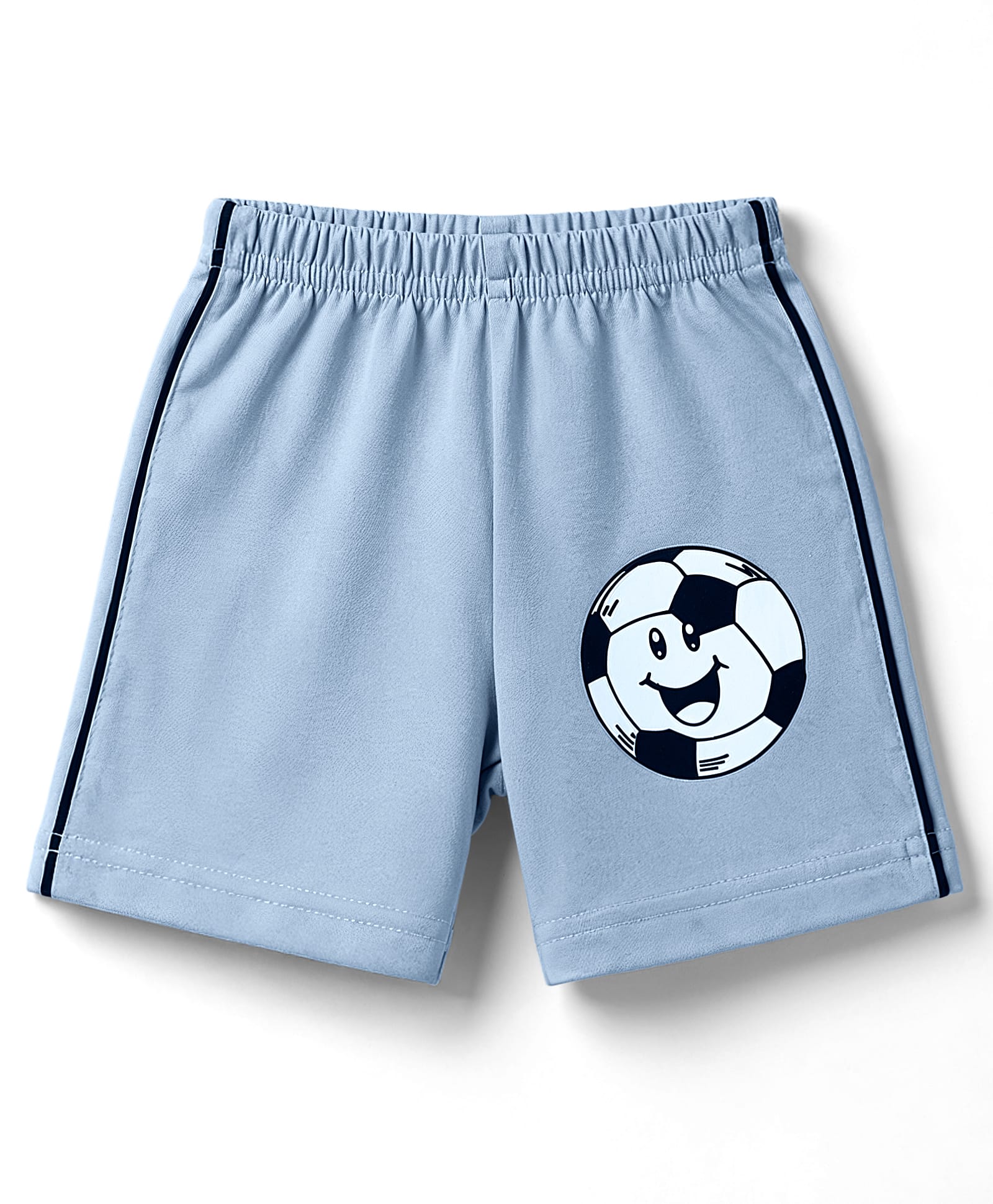 Tango Cotton Knit Knee Length Sports Theme Printed Short - Light Blue-picture-11