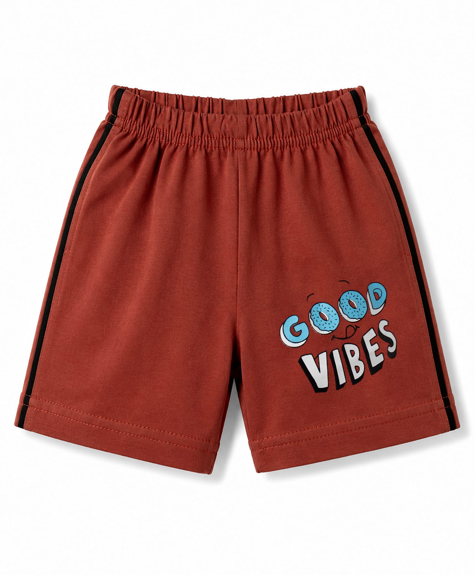 Tango Cotton Knit Knee Length Text Printed Shorts - Red-picture-40