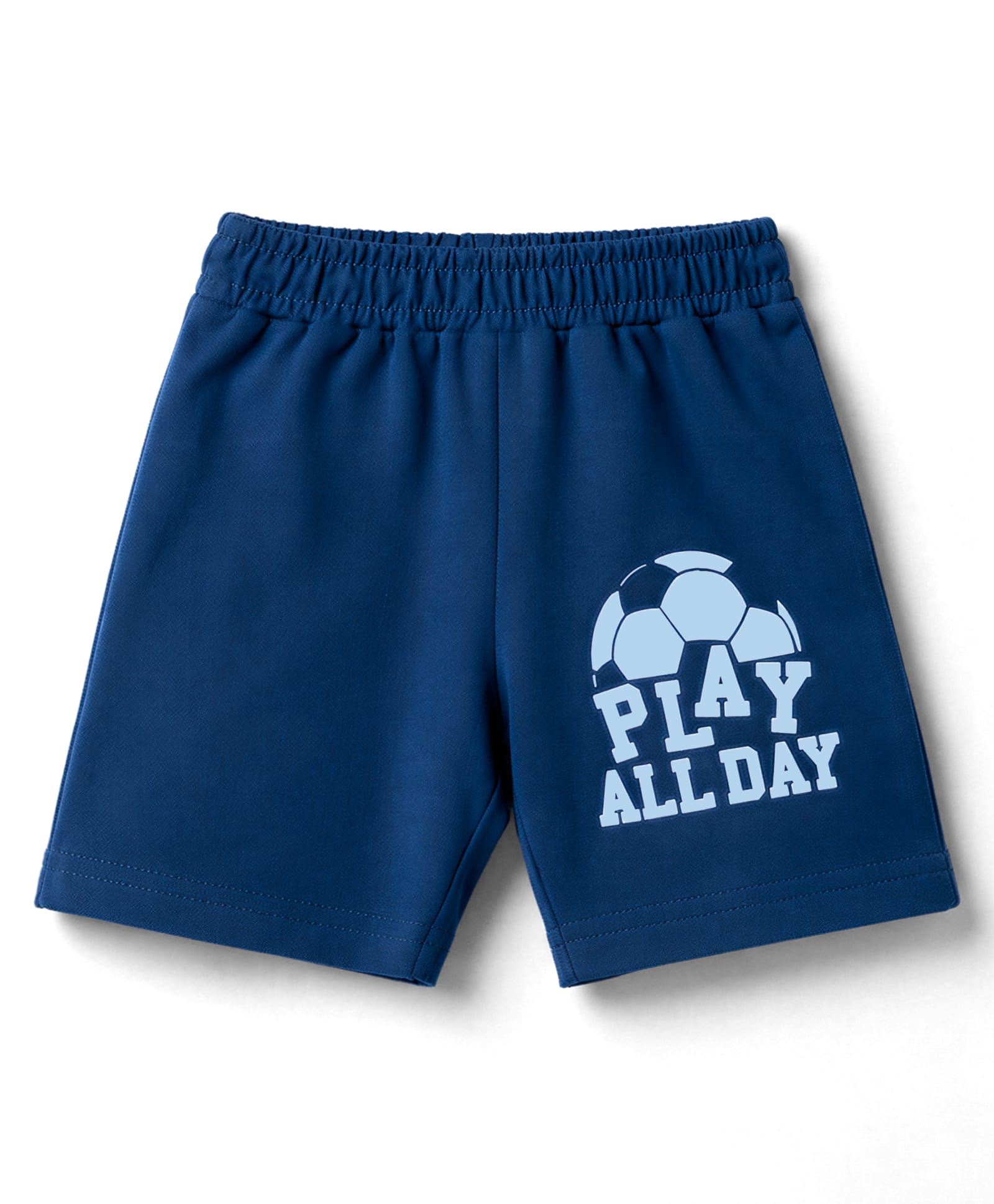 Tango Cotton Knit Knee Length Sports Theme & Text Printed Shorts - Blue-image-21