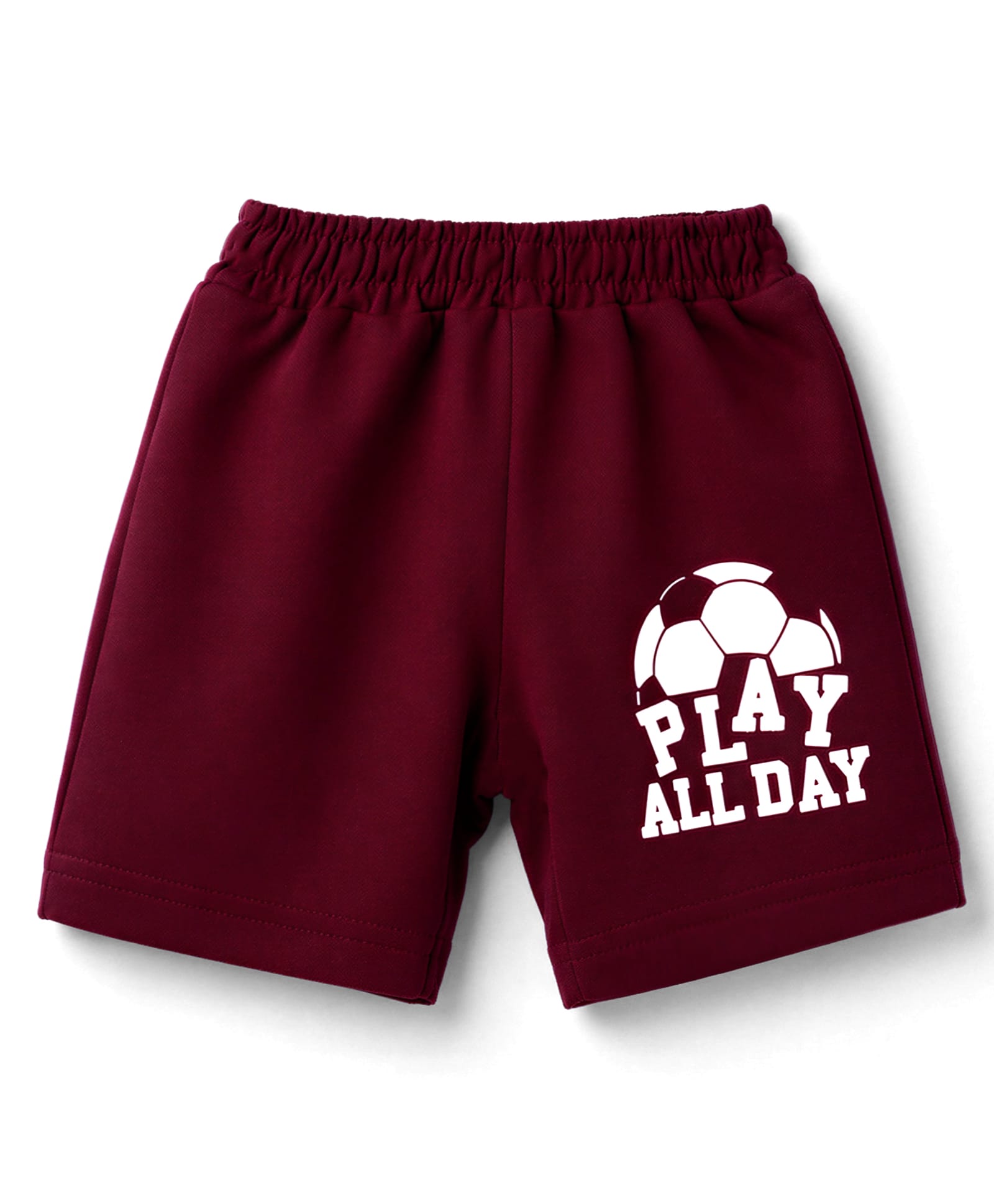 Tango Cotton Knit Knee Length Sports Theme & Text Printed Shorts - Maroon-picture-18