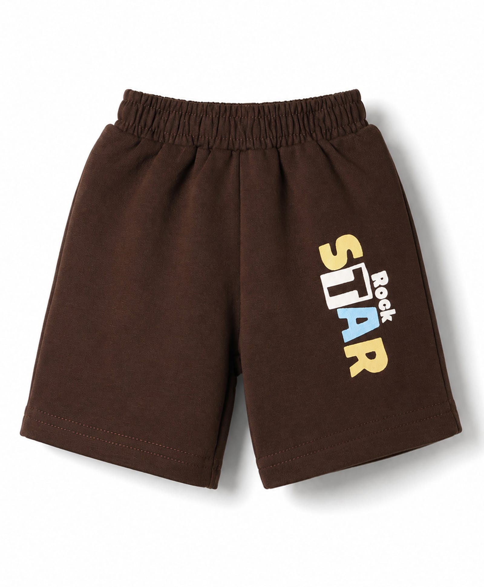Tango Cotton Knit Knee Length Text Printed Shorts - Brown-picture-27