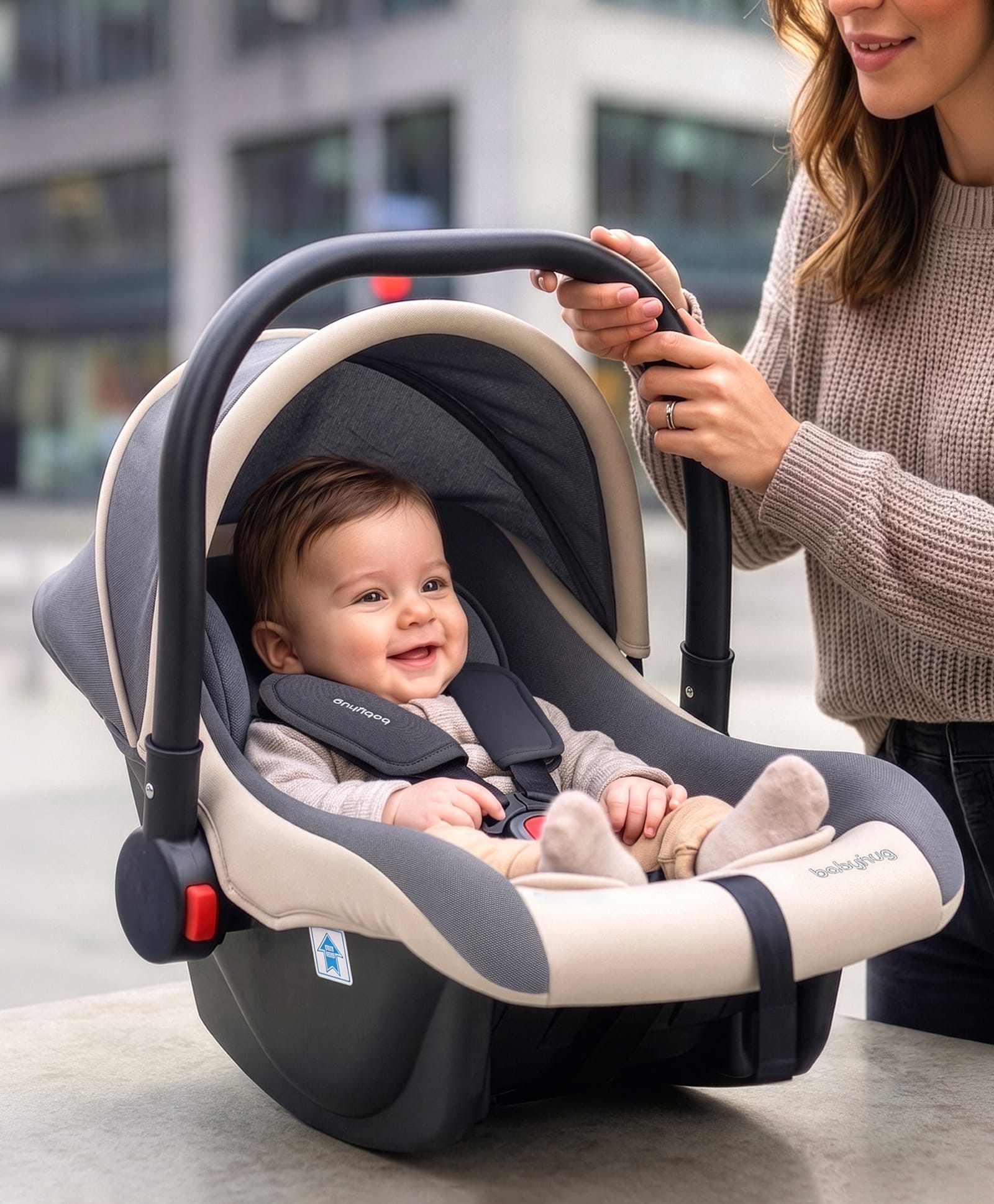 Babyhug Cloud Cradle 3-in-1 Baby Carry Cot - Cream| Rocker & Baby Seat| Safety Harness| Adjustable Canopy| Lightweight Portable Design| Removable & Washable Cover| 0 to 15 Months-picture-24