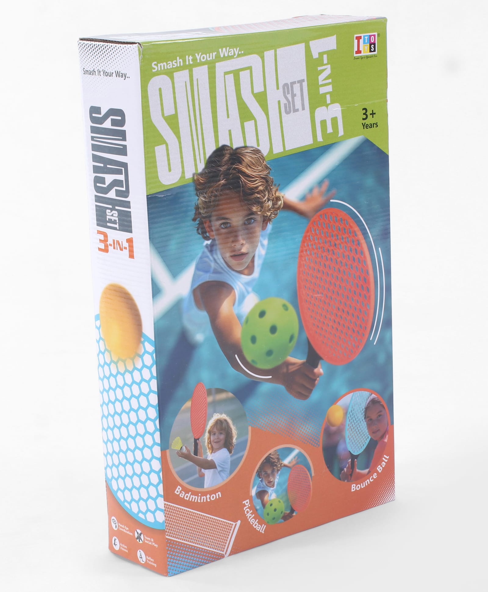 IToys Smash Set 3-in-1 Big Net Set with Ball - Blue-image-1