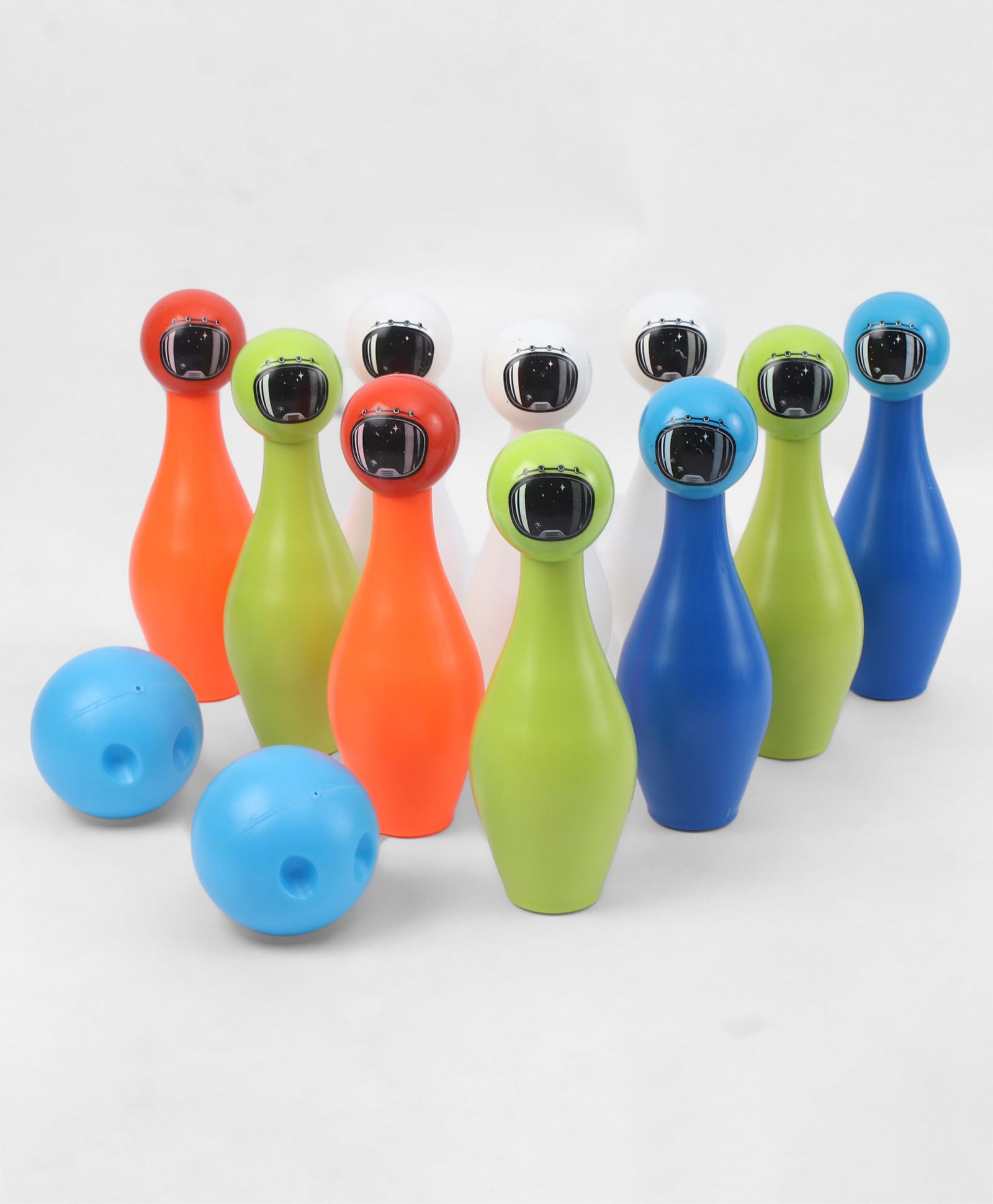 IToys Dasion Space Strike Face Bowling Set with Colorful Astronaut Pins - Multicolor-image-29