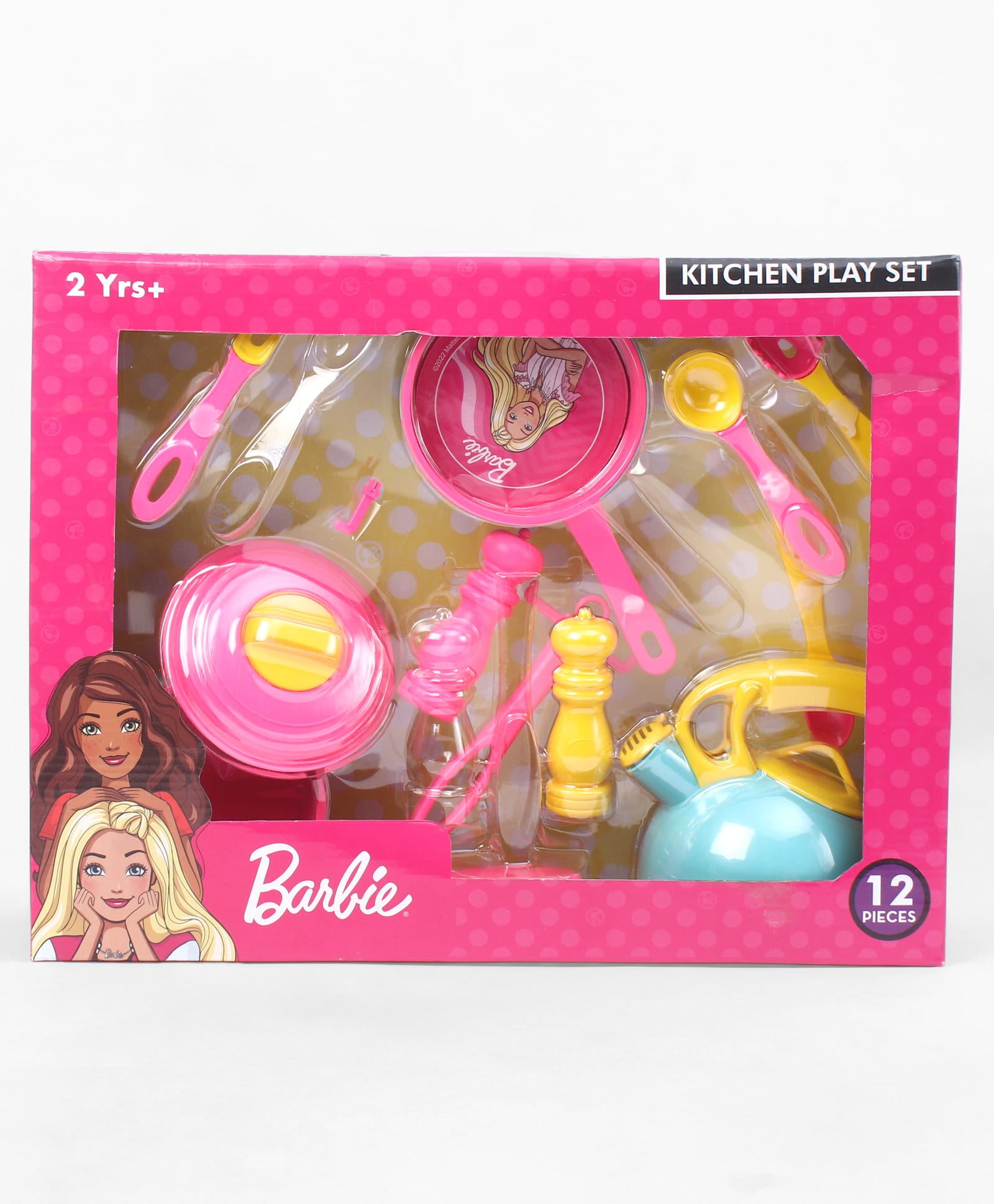 IToys Barbie Kitchen Play Set Pretend Cooking Accessories Set 12 Pieces - Multicolor-image-6