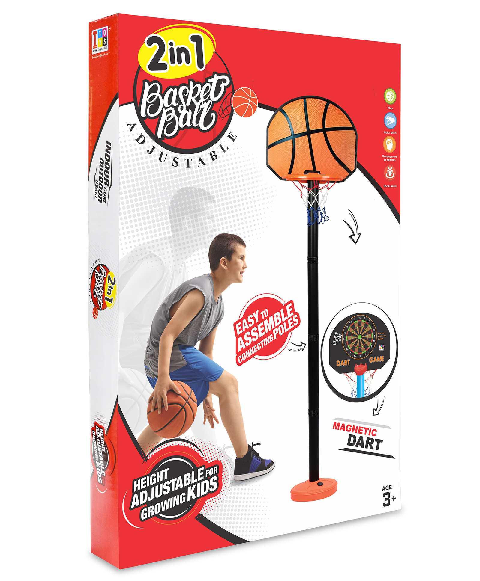 IToys 2-In-1 Shooting Champ Basketball Set - Multicolor-picture-17