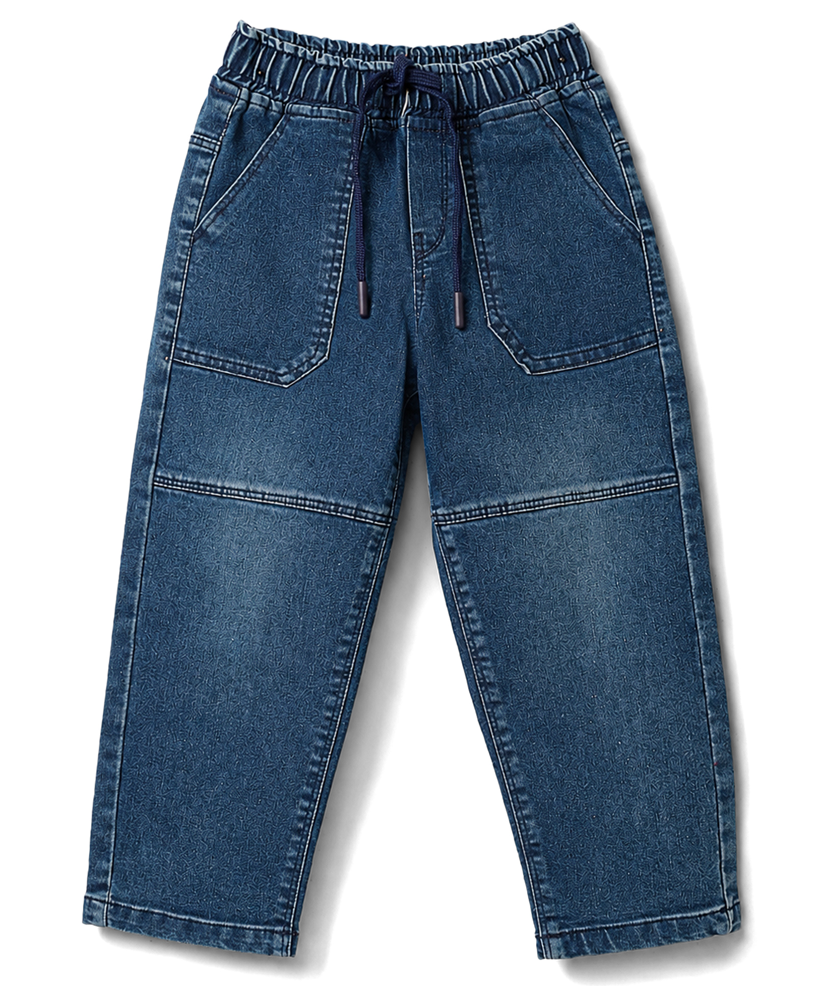 Olio Kids Denim Woven Full Length Solid Jeans - Navy Blue-picture-14