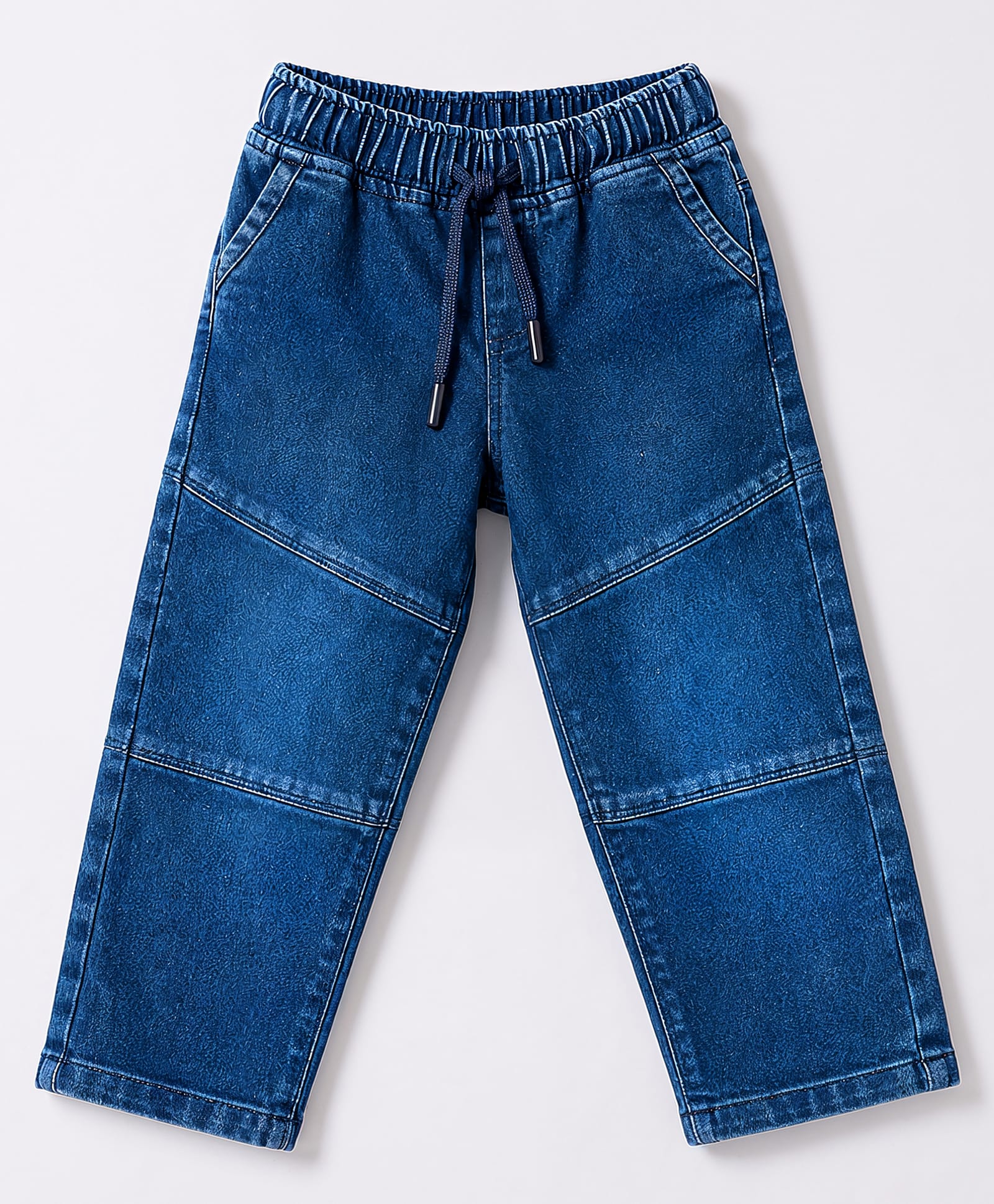 Olio Kids Denim Woven Full Length Solid Jeans - Blue-picture-28