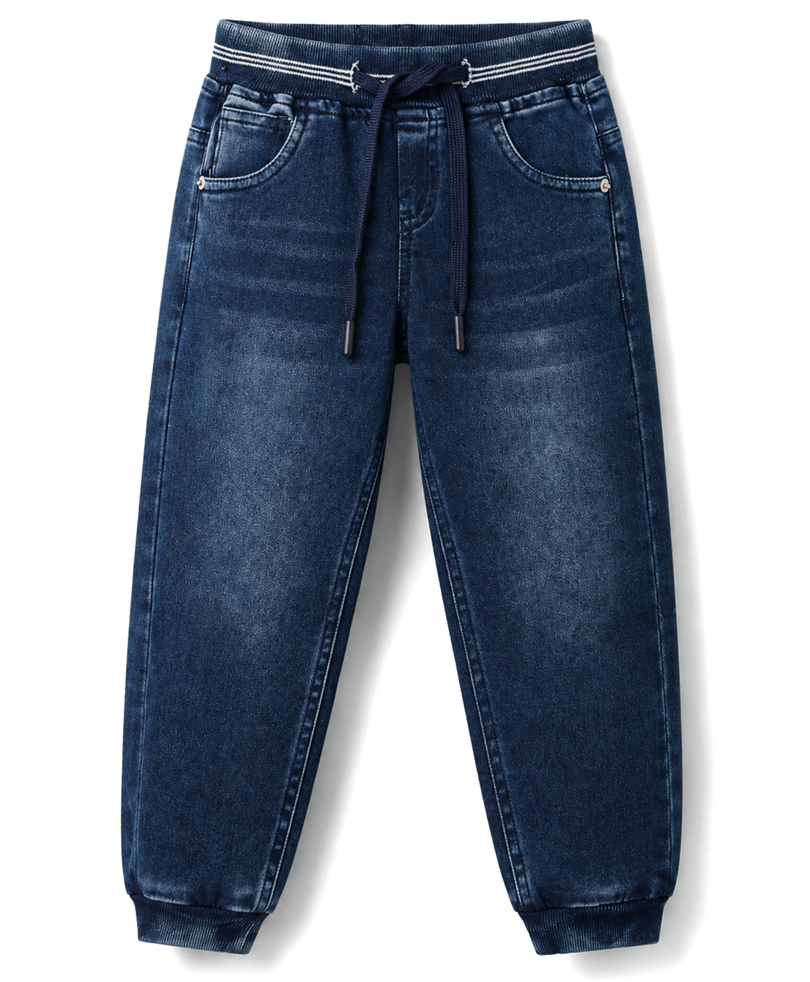Olio Kids Denim Woven Full Length Solid Jeans - Navy Blue-picture-13