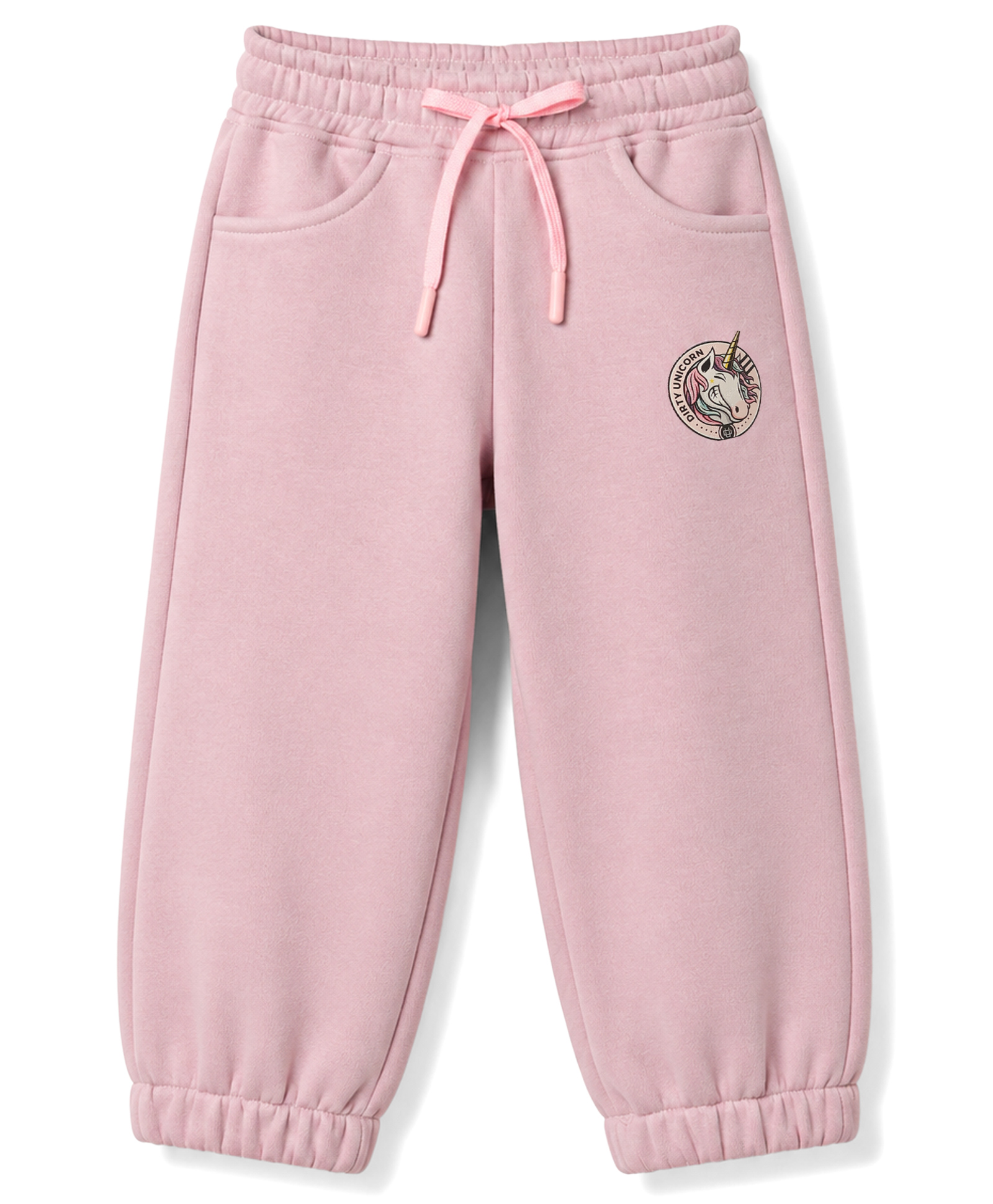 Olio Kids Knitted Full Length Unicorn Printed Lounge Pant - Purple-image-30