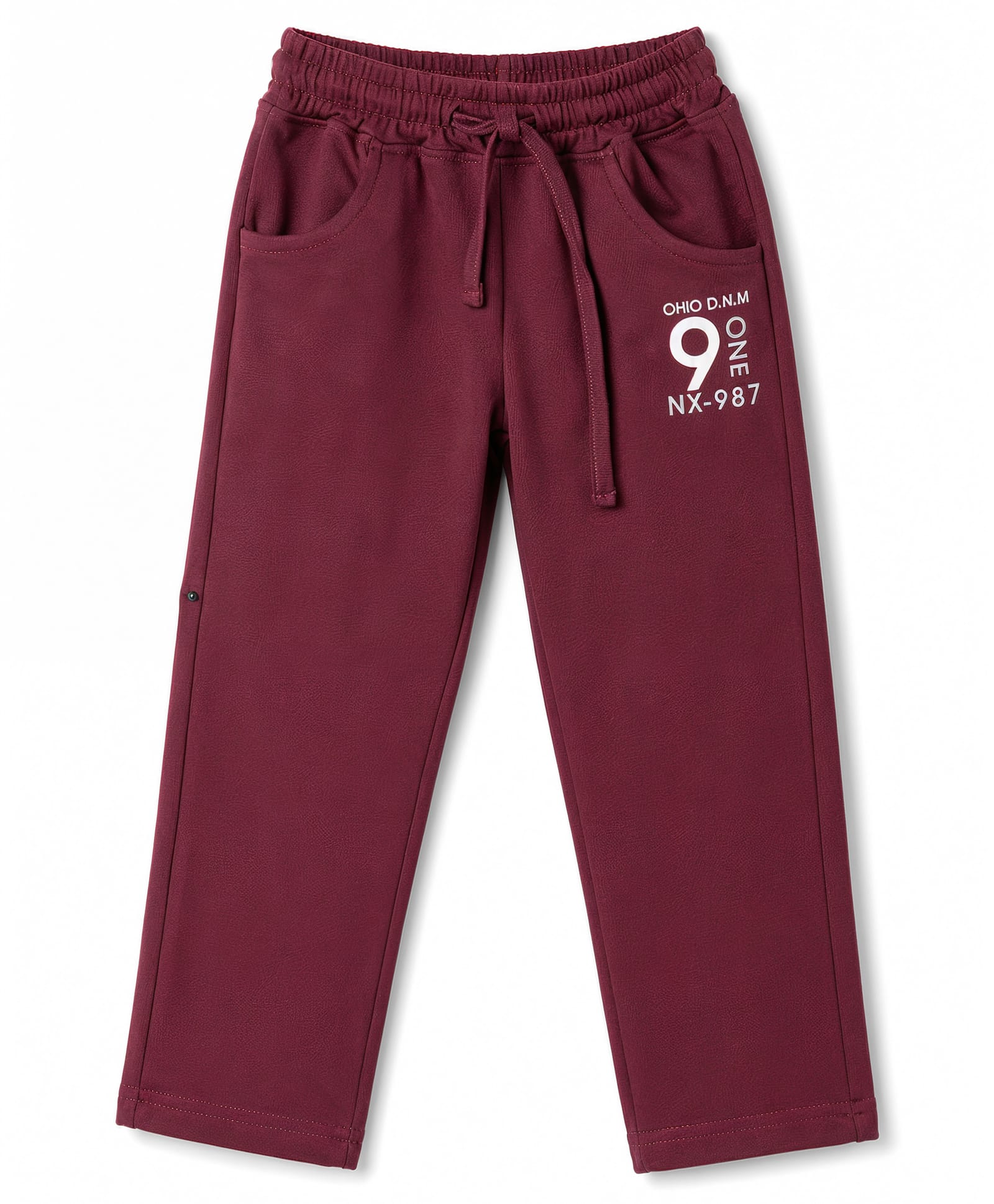 Olio Kids Male Knitted Full Length Text Printed Lounge Pant - Purple-picture-28
