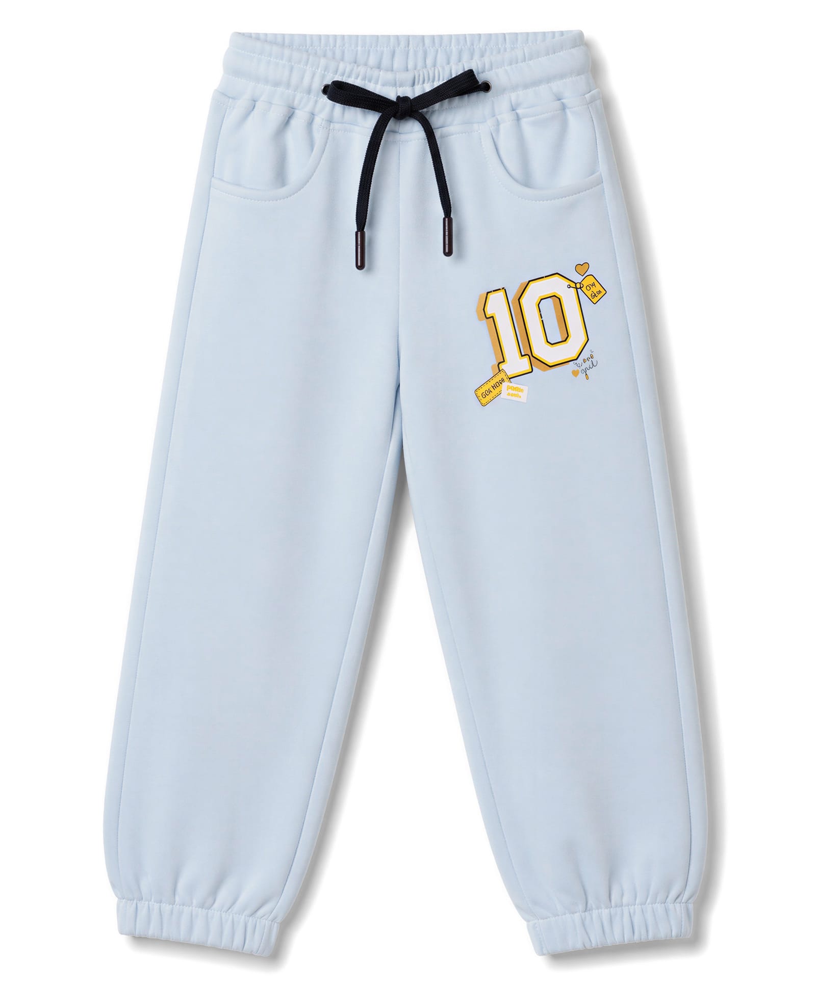 Olio Kids Knitted Full Length Number Printed Lounge Pant - Light Blue-picture-37