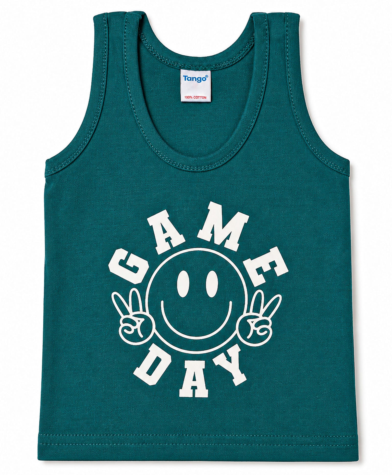 Tango Single Jersey Knit Sleeveless Game Day Printed Vest - Dark Green-picture-43