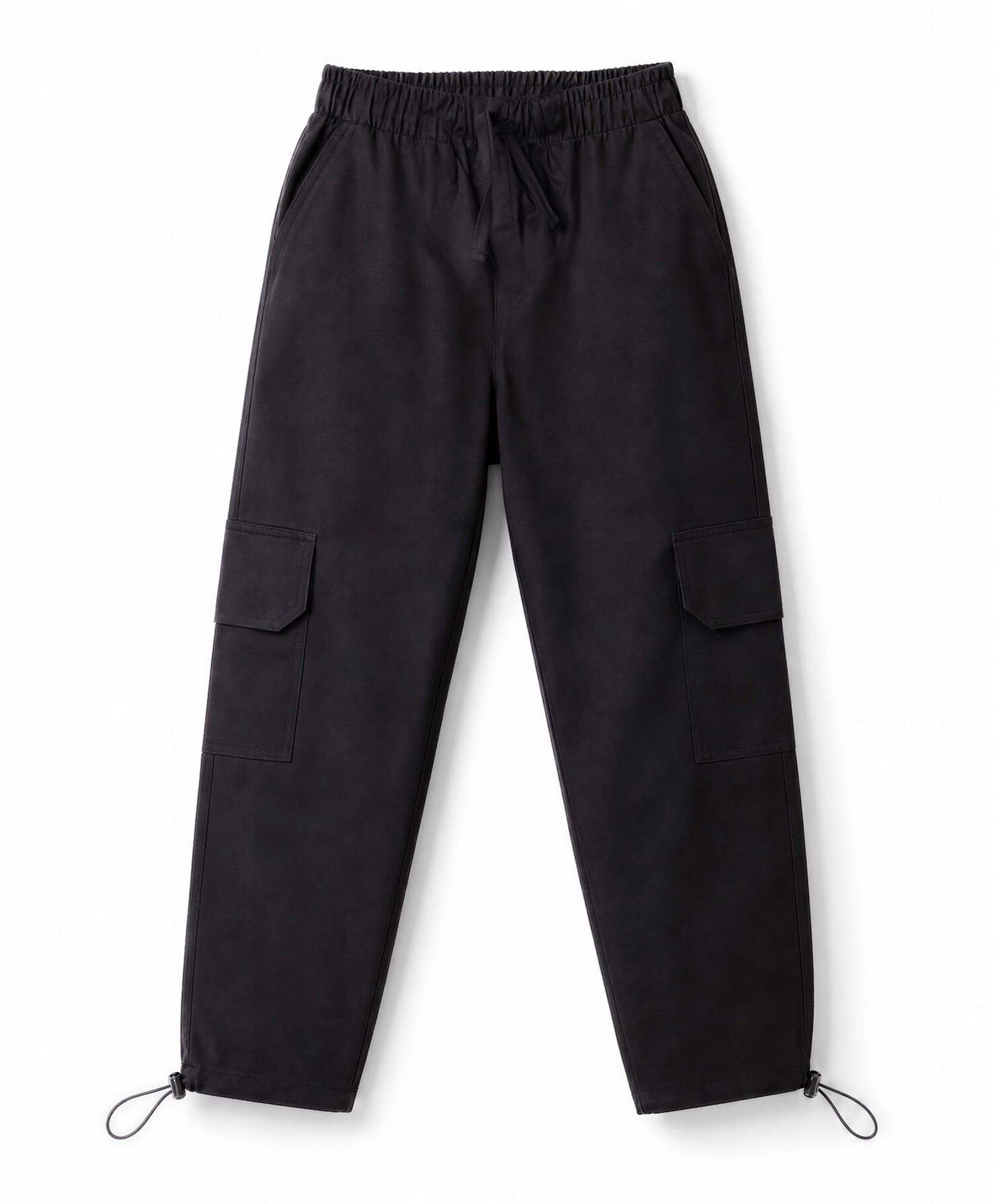 kookie kids india Kookie Kids Woven Full Length Solid Colour Track Pants with Cargo Pockets- Charcoal Grey-picture-23