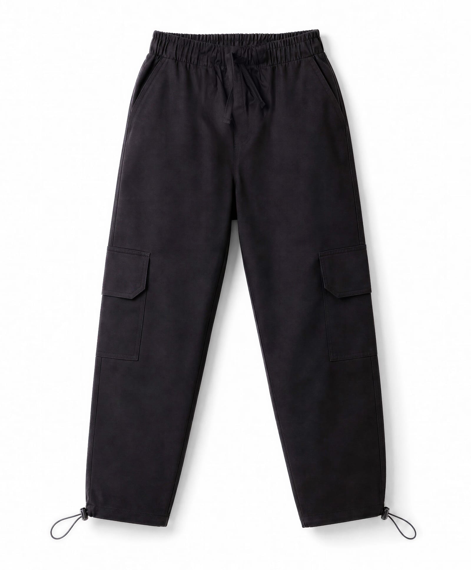 kookie kids india Kookie Kids Woven Full Length Solid Colour Track Pant with Cargo Pockets - Charcoal Grey-picture-32