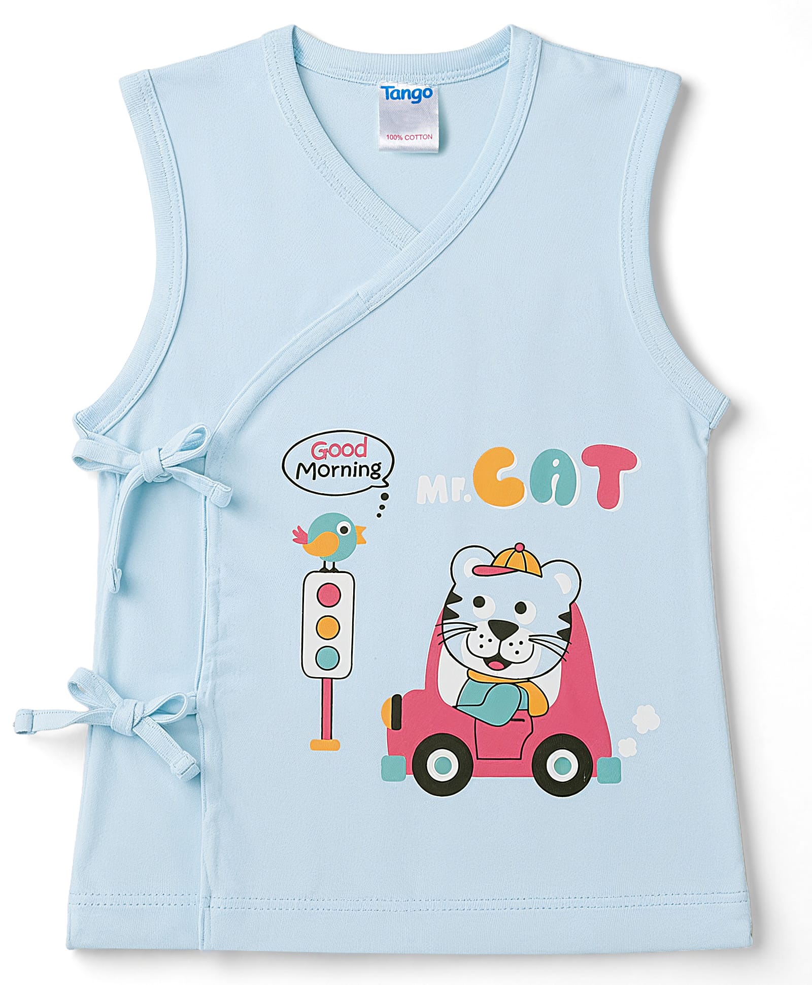 Tango Single Jersey Knit Half Sleeves Jhablas with Cub Print -Sky-picture-10