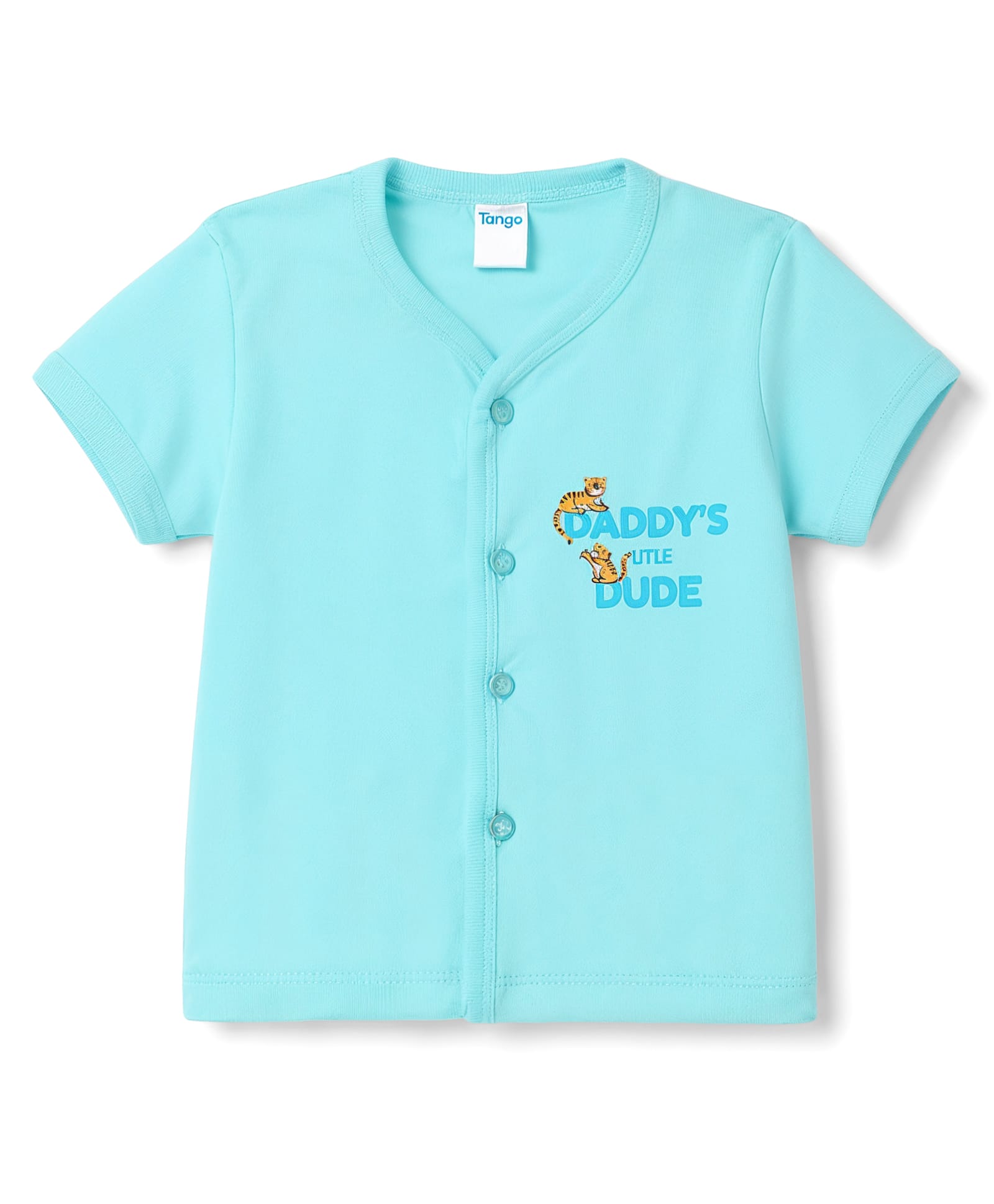 Tango Interlock Knit Half Sleeves Jhablas with Cub & Text Print - Aqua-picture-47
