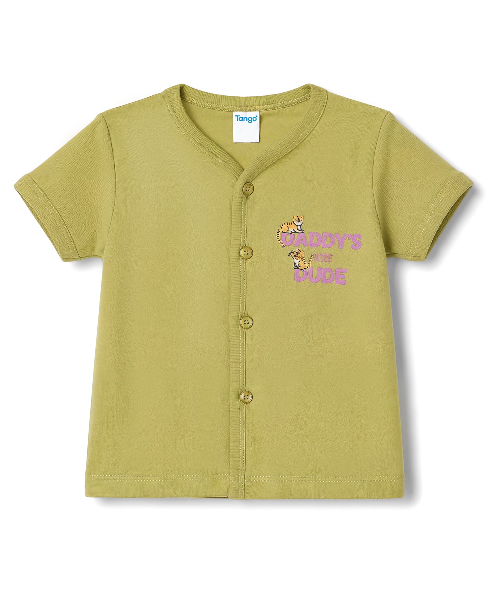 Tango Interlock Knit Half Sleeves Jhablas with Cub & Text Print - Oilve-picture-7