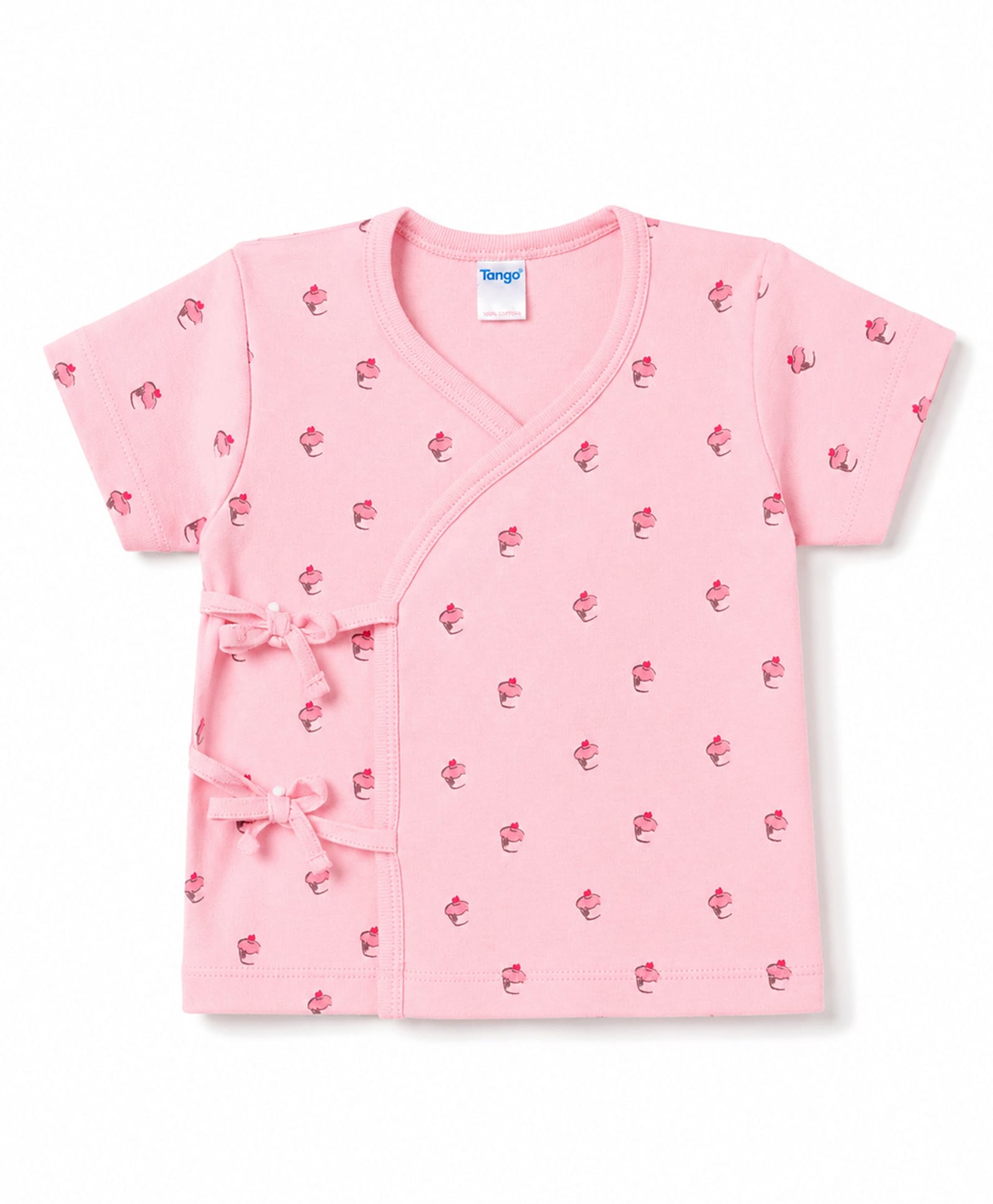 Tango Single Jersey Knit Half Sleeves Jhablas with Cup Cake Print -Pink-picture-17