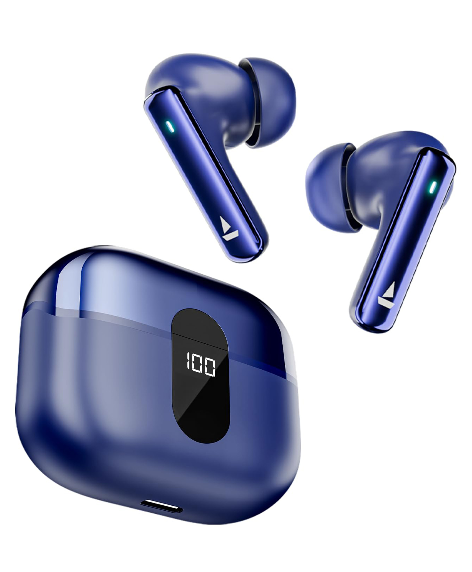 Boat Airdopes 121 Pro Plus,100H Battery,4Mics ENx,Low Latency,Fast Charge, LED Display, Stream Ad Free Music via App Support, Bluetooth in Ear Earbuds, TWS Ear Buds Wireless Earphones with mic (Blue)-picture-12