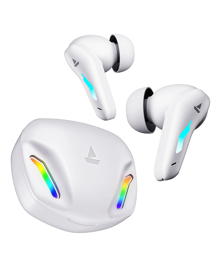 Boat Immortal 100 TWS Earbuds with Beast Mode(40ms Low Latency) 30 Hours Playback & RGB LEDs Bluetooth Ear Buds - White Sabre-picture-15