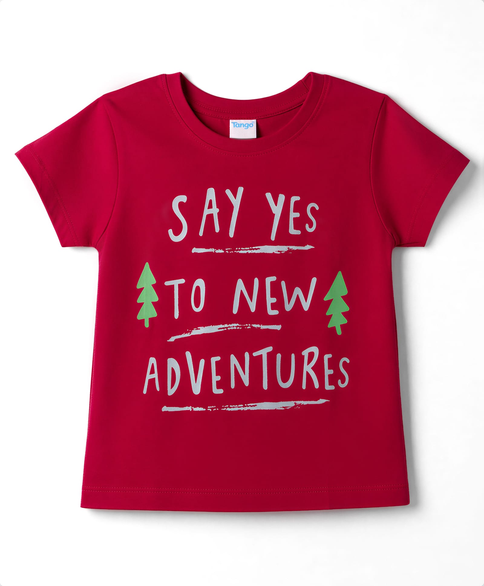 Tango Single Jersey Knit Half Sleeves Text Printed T-Shirt - Maroon-image-39