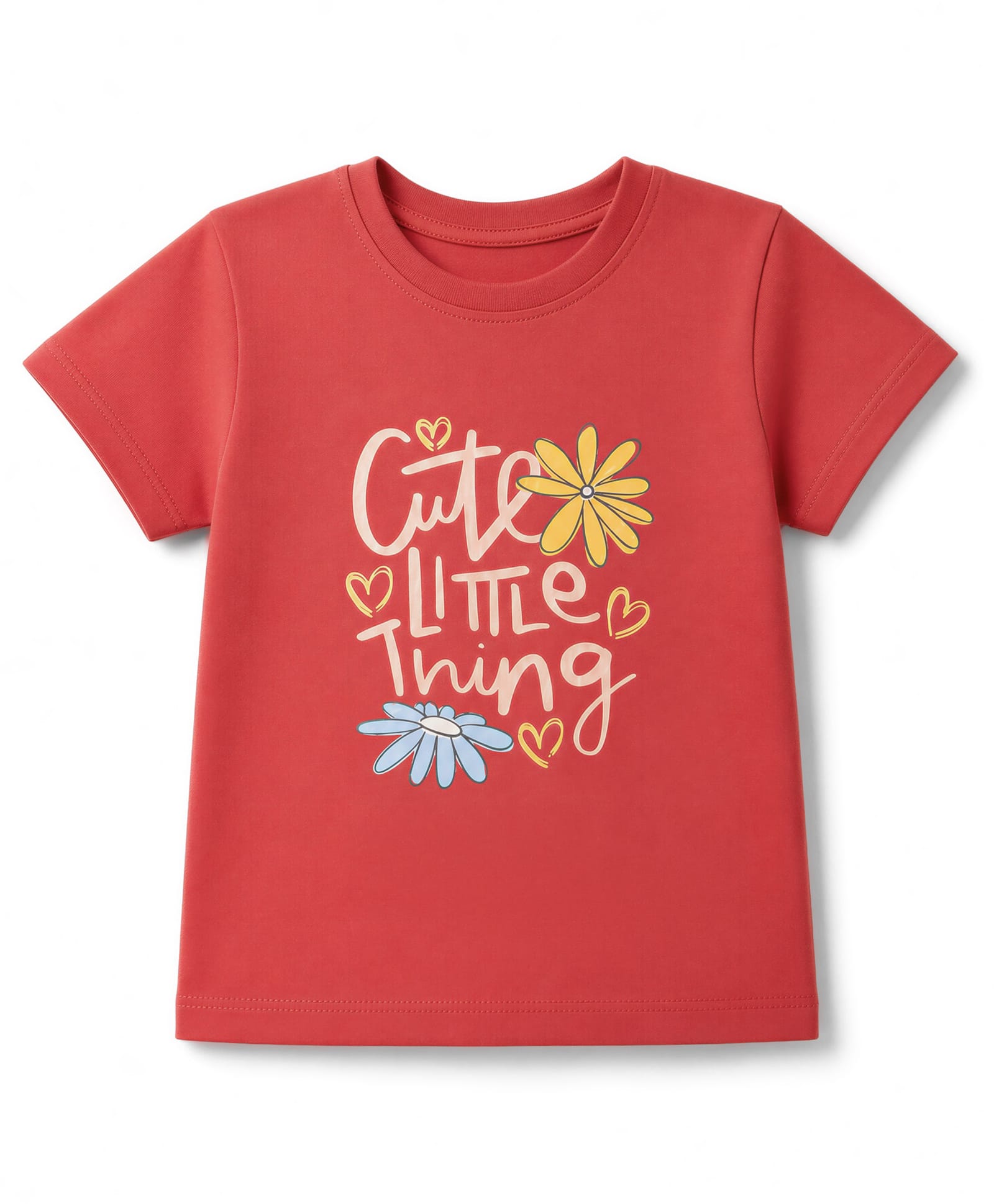 Tango Single Jersey Knit Half Sleeves T-Shirt With Cute Little Thing Print - Red-picture-10