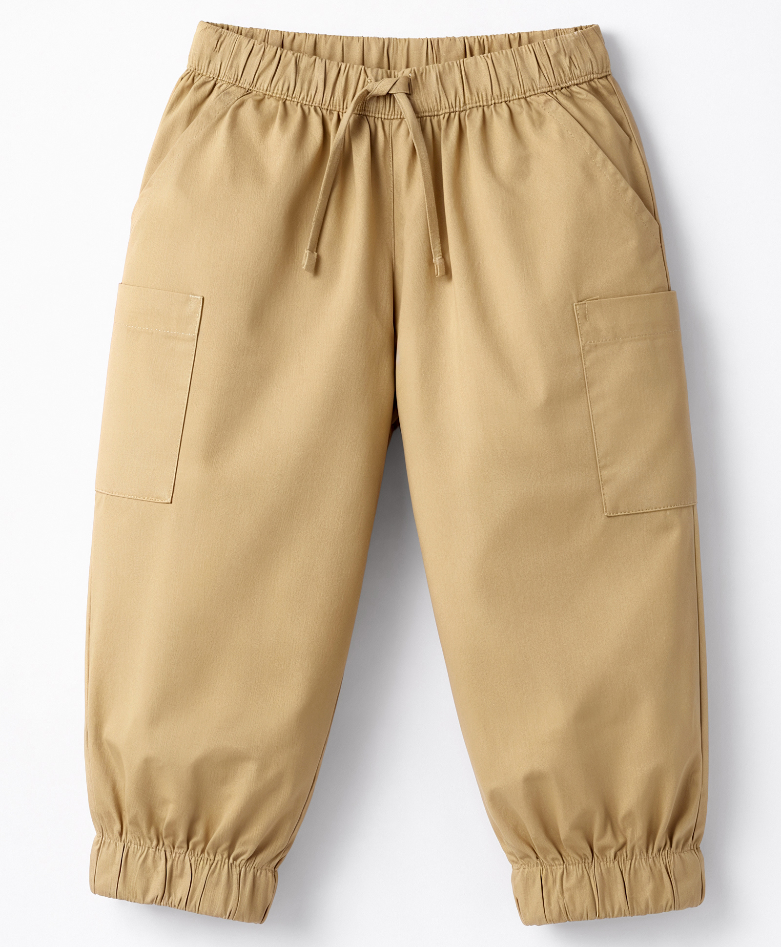 Doodle Poodle 100% Cotton Woven Solid Lounge Pant With Pockets - Beige-image-0