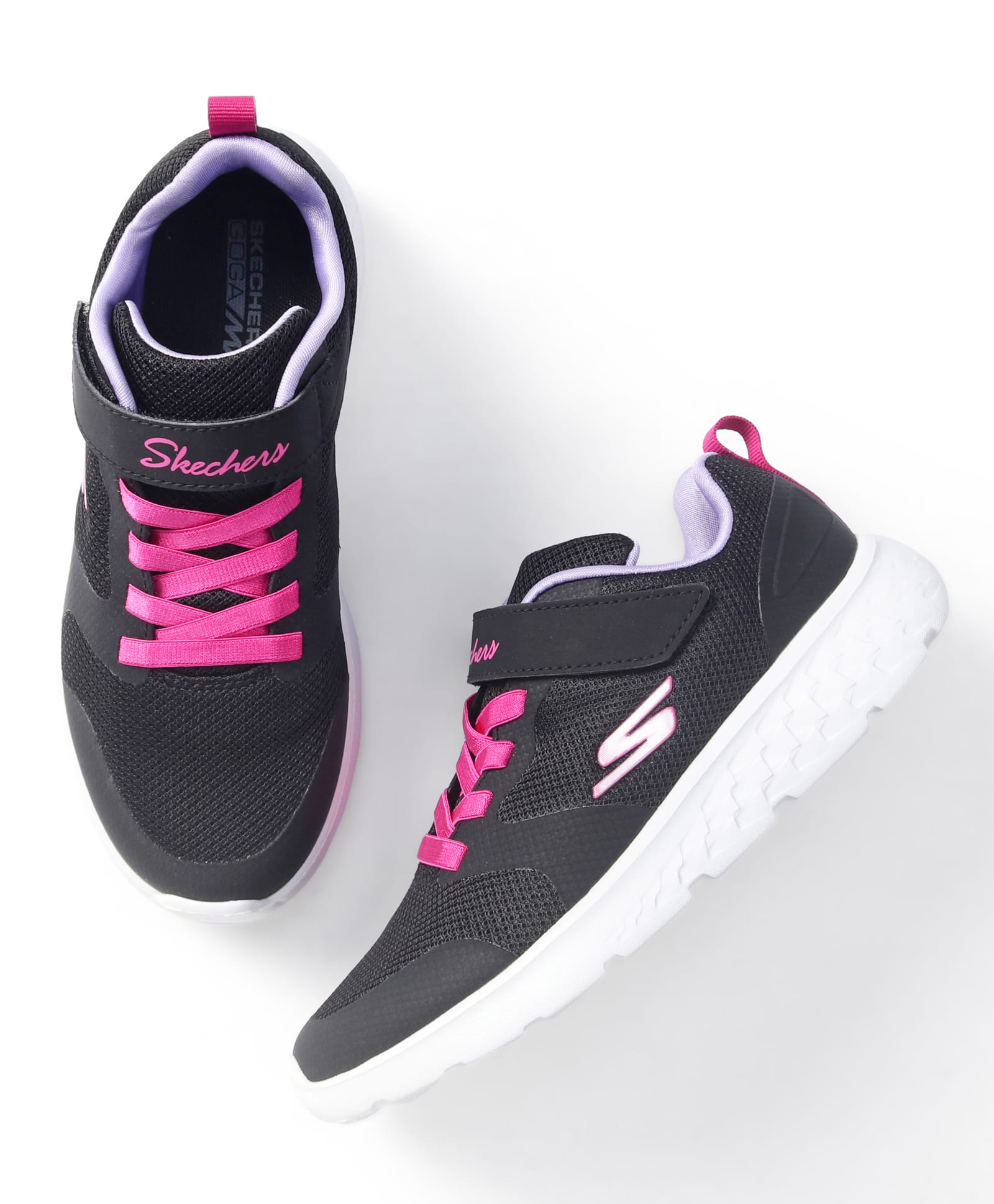 Skechers Velcro Closure Solid Go Run 400 Sports Shoes - Black-image-43