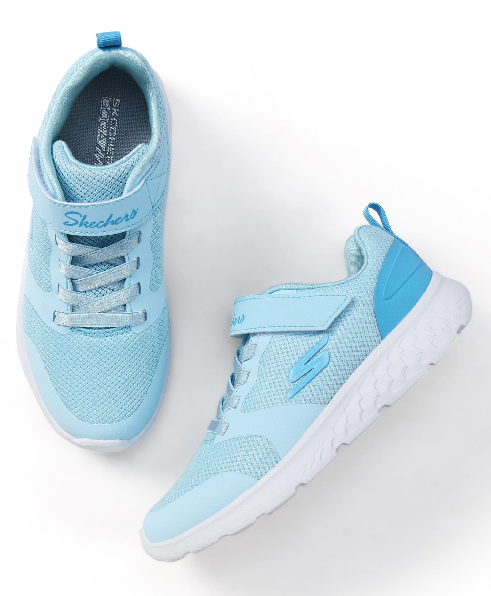 Skechers Velcro Closure Solid Go Run 400 Sports Shoes - Blue-image-42