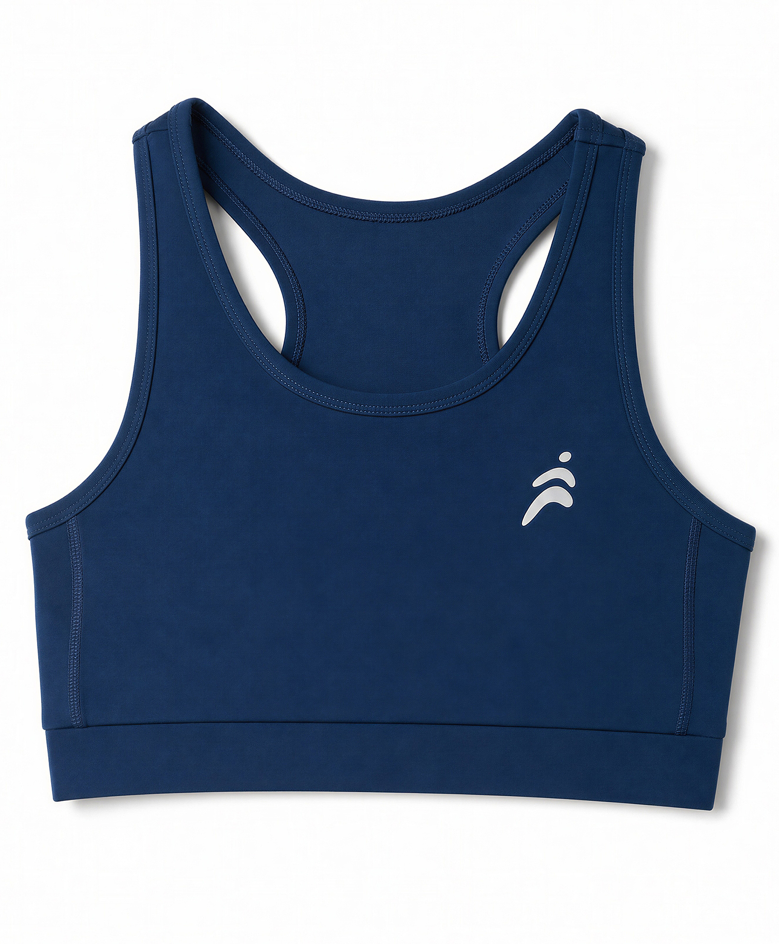 Pine Active Knit Sleeveless Super Stretch Sports Bra Solid - Navy Blue-image-44