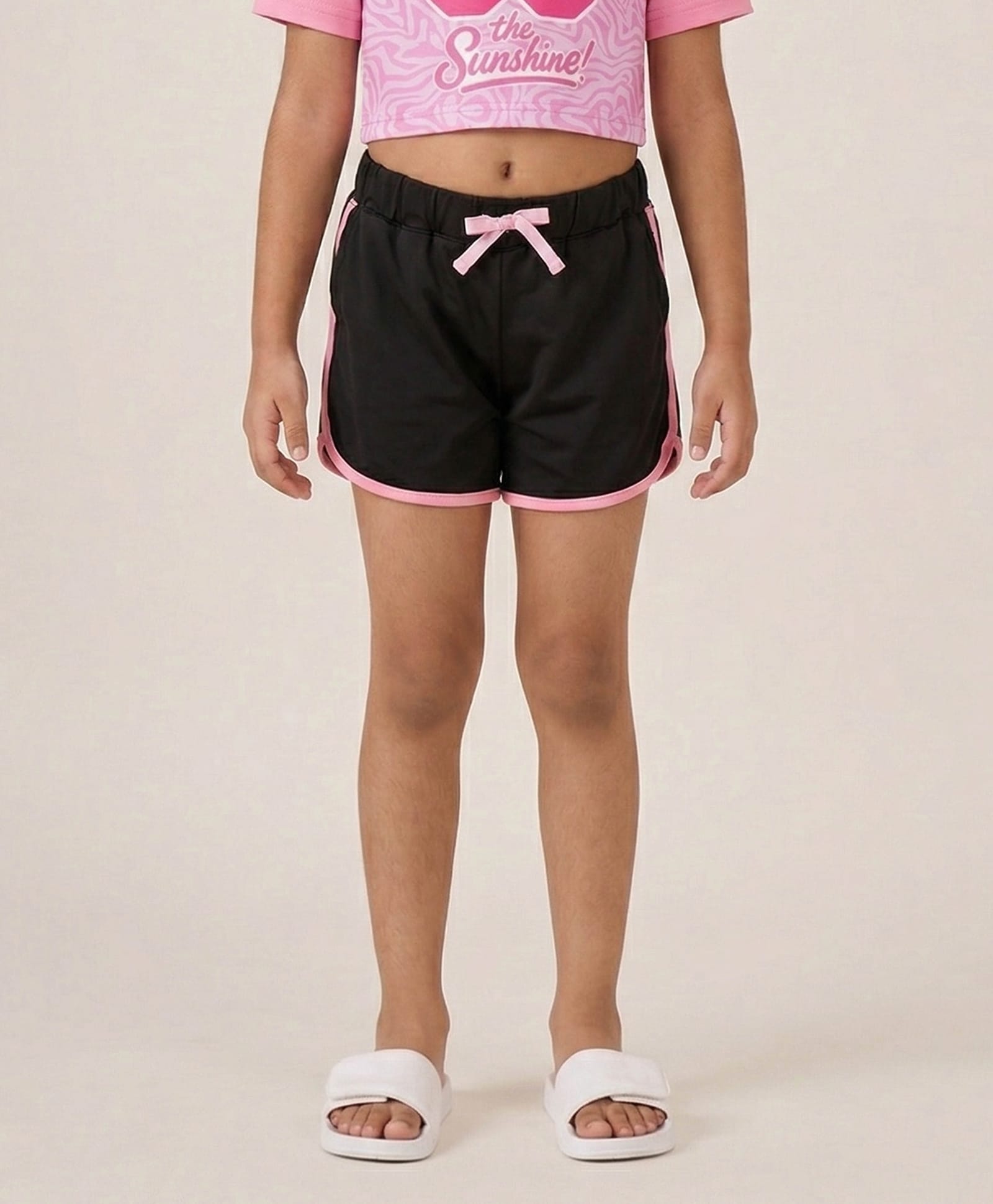 Kiddopanti Knit Solid Shorts - Black-picture-21
