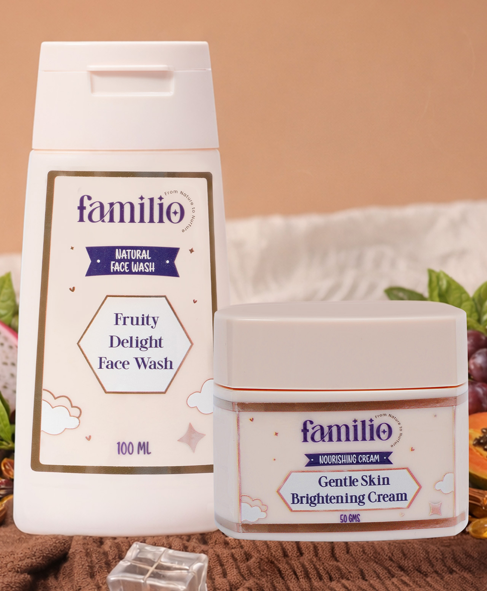 Familio Natural Face Wash & Nourishing Cream Combo for Kids, Fruity Delight Face Wash 100 ml with Gentle Skin Brightening Cream 50 g, for Kids & Teens-image-17