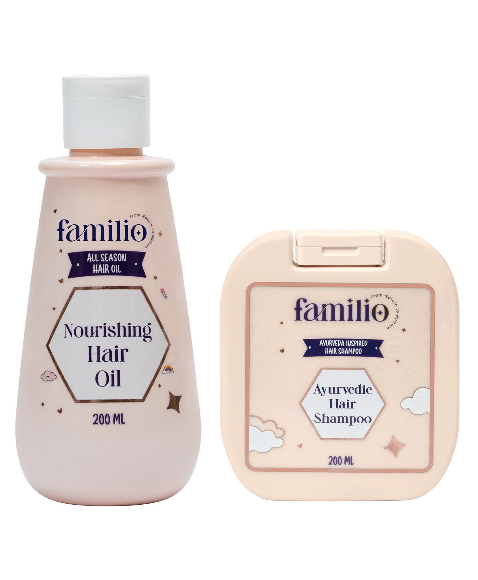 Familio Ayurvedic Hair Care Combo for Kids, Nourishing Hair Oil & Shampoo with Shikakai, Amla, Aloe Vera, 200 ml Each, 2 Pack-picture-22