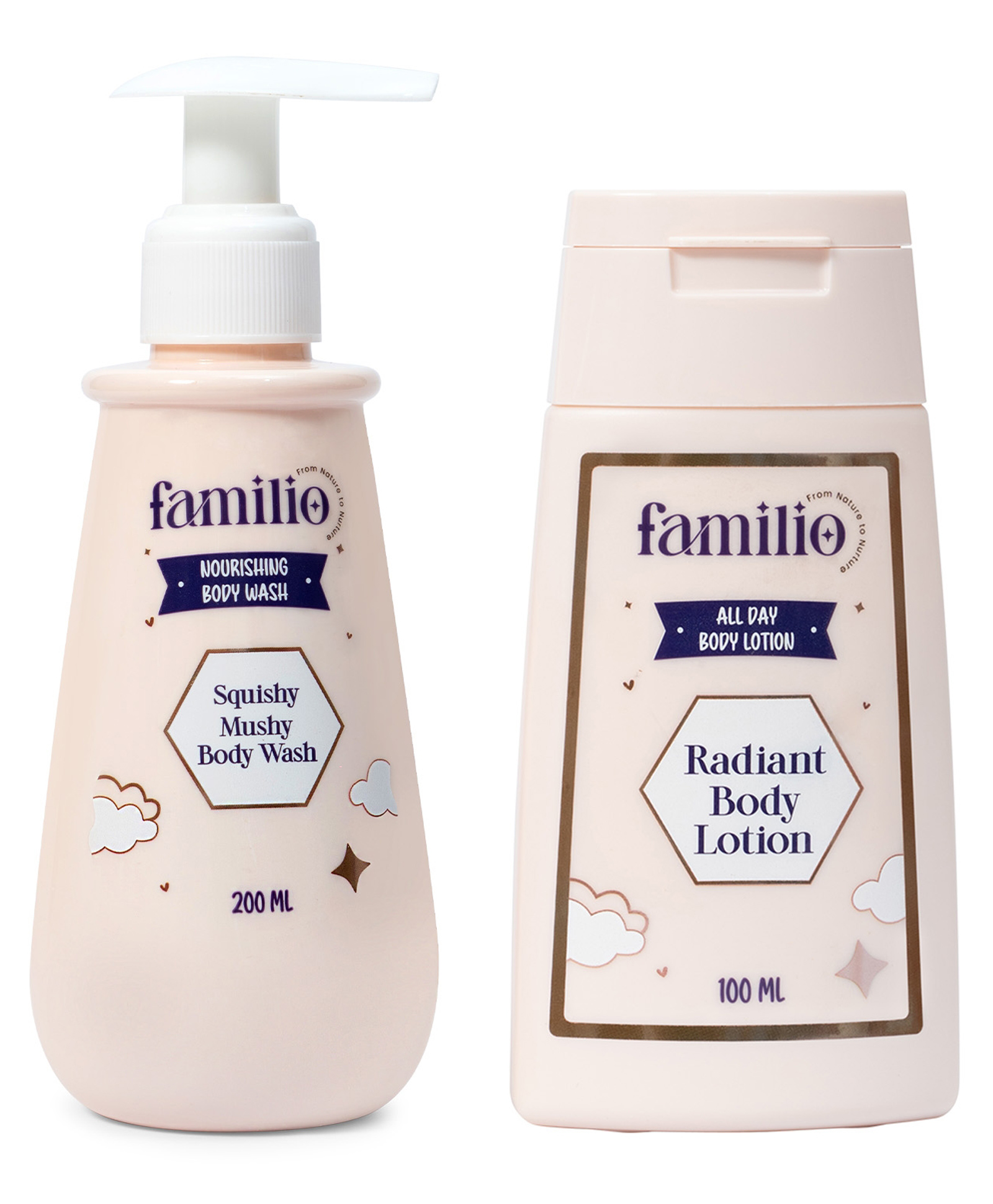 Familio Nourishing Body Wash & Radiant Body Lotion Set for Kids, Squishy Mushy Body Wash 200 ml with All Day Body Lotion 100 ml, Tear-Free Kids Bath Care with Honey, Oat Extracts, Shea Butter-image-42