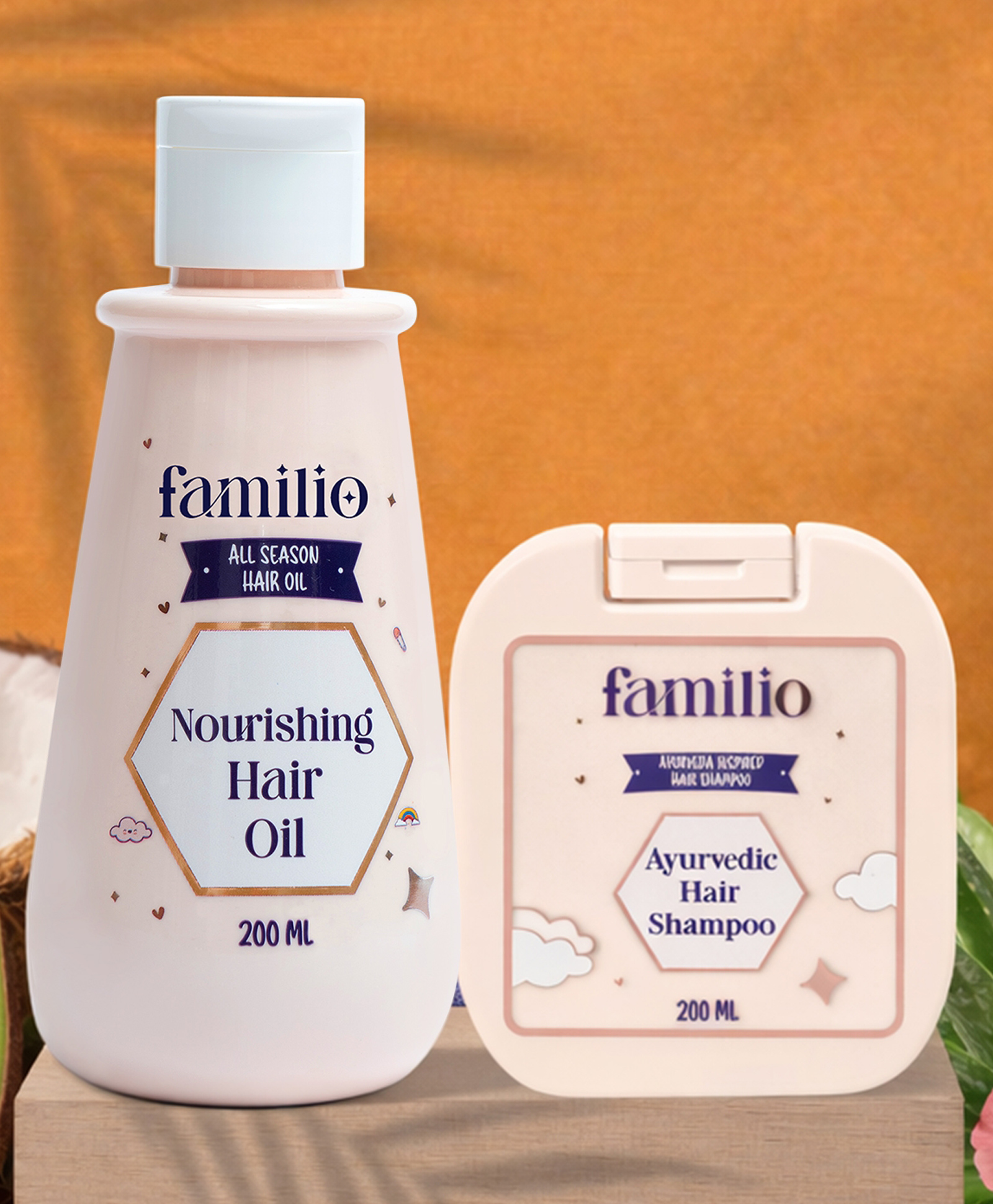 Familio Ayurvedic Hair Care Combo for Kids, Nourishing Hair Shampoo 200 ml & Hair Oil 200 ml with Aloe Vera, Biotin, Keratin, Castor Oil-picture-13