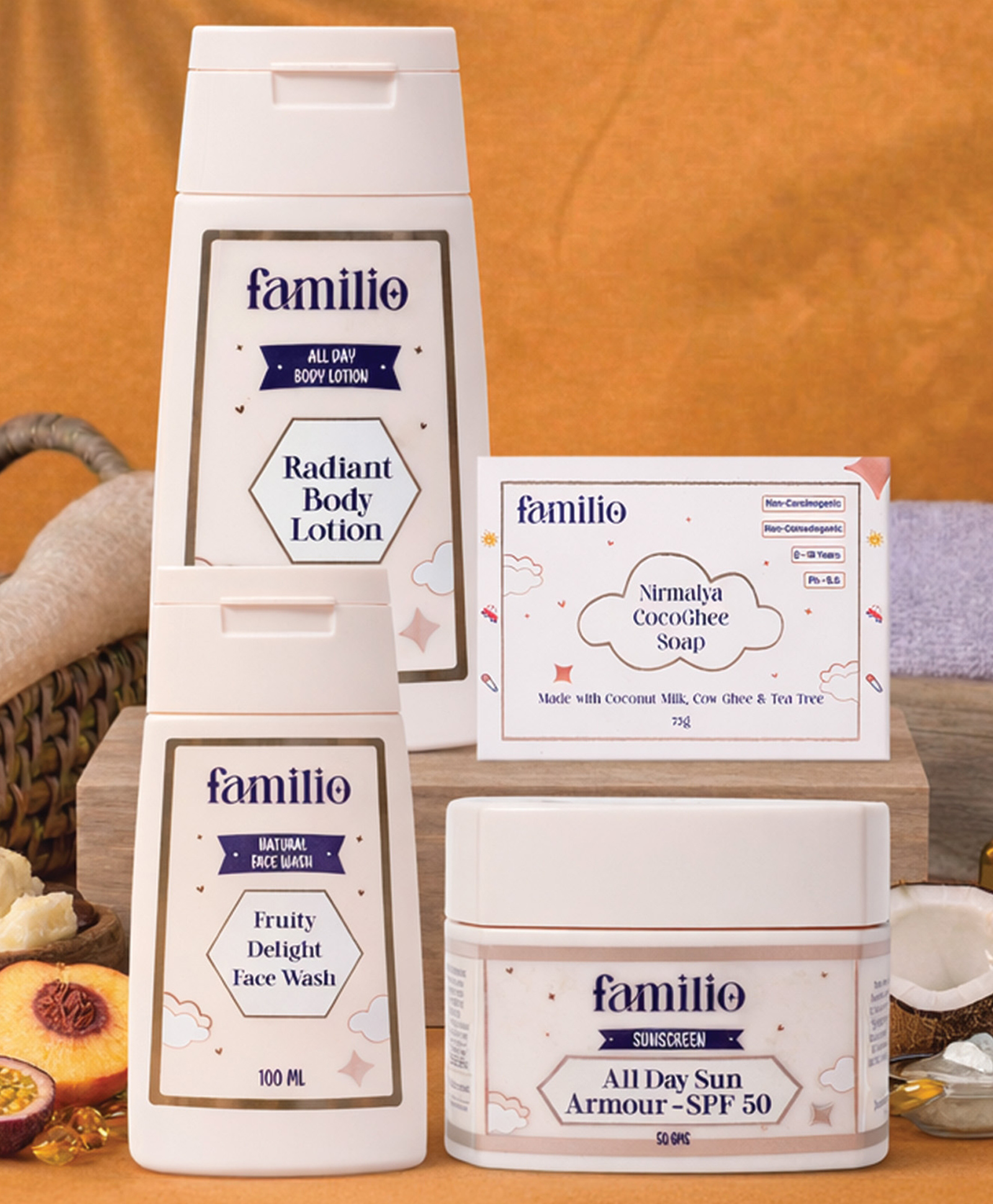 Familio Anti-Acne Care Combo with Face Wash for Kids, Body Lotion, Sunscreen SPF 50, CocoGhee Soap, 4 Piece Skincare Set for Acne-Prone Skin-picture-27
