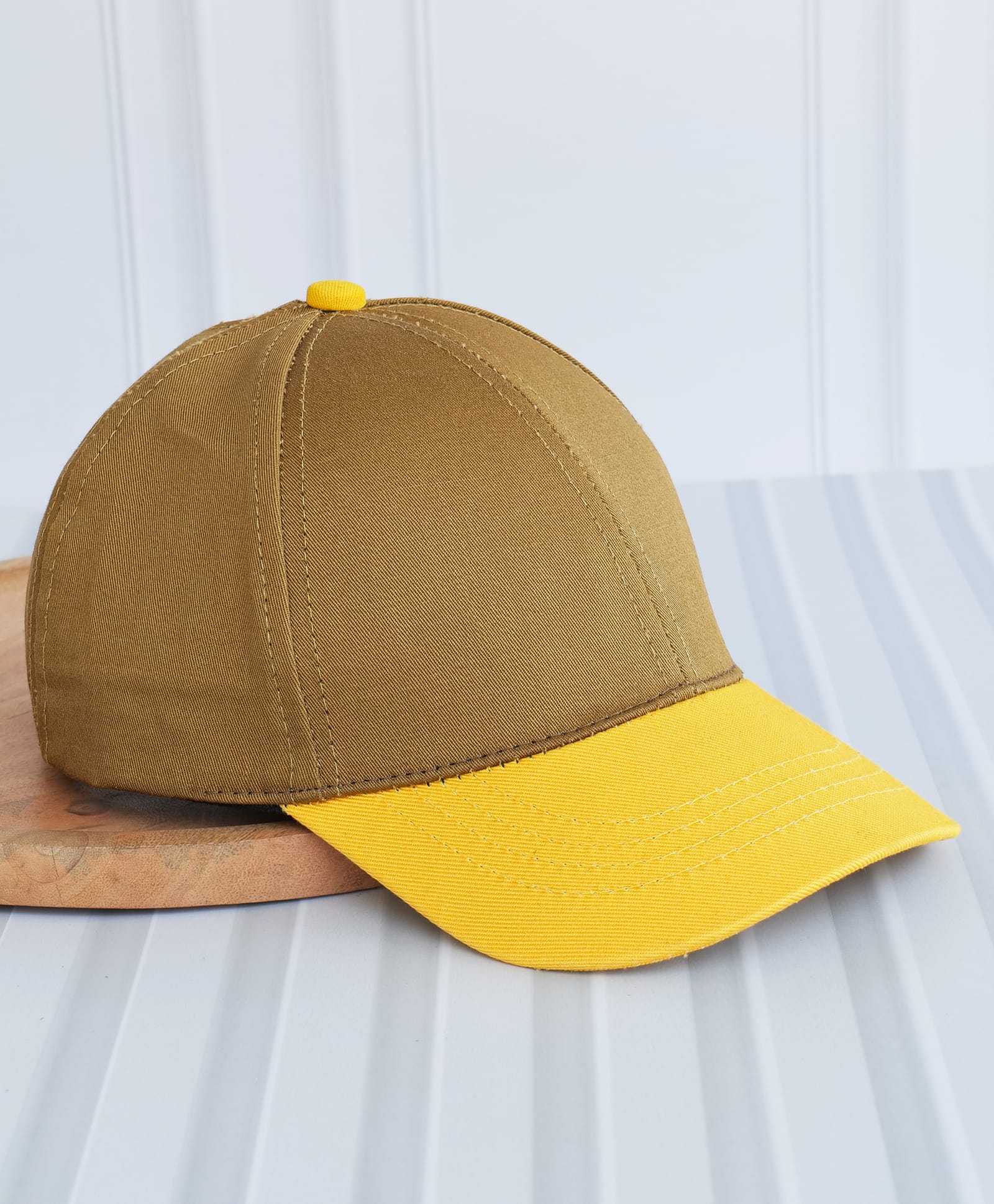 Dukiekooky Colour Blocked Baseball Cap - Brown & Yellow - Circumference - 51 Cms-picture-18
