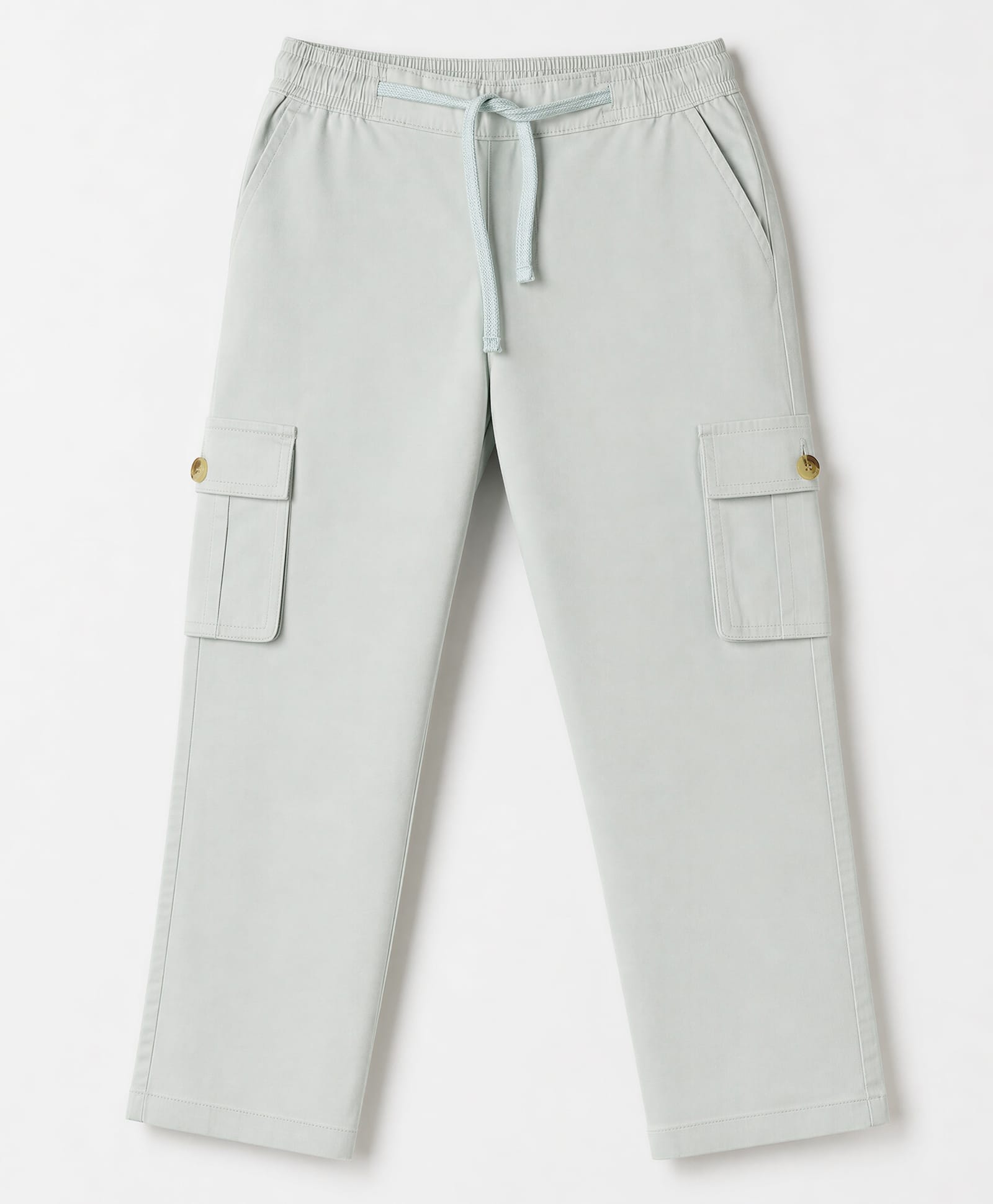 Pine Kids Cotton Elastane Woven Full Length Cargo Pocket Trousers Pant - Grey-picture-17