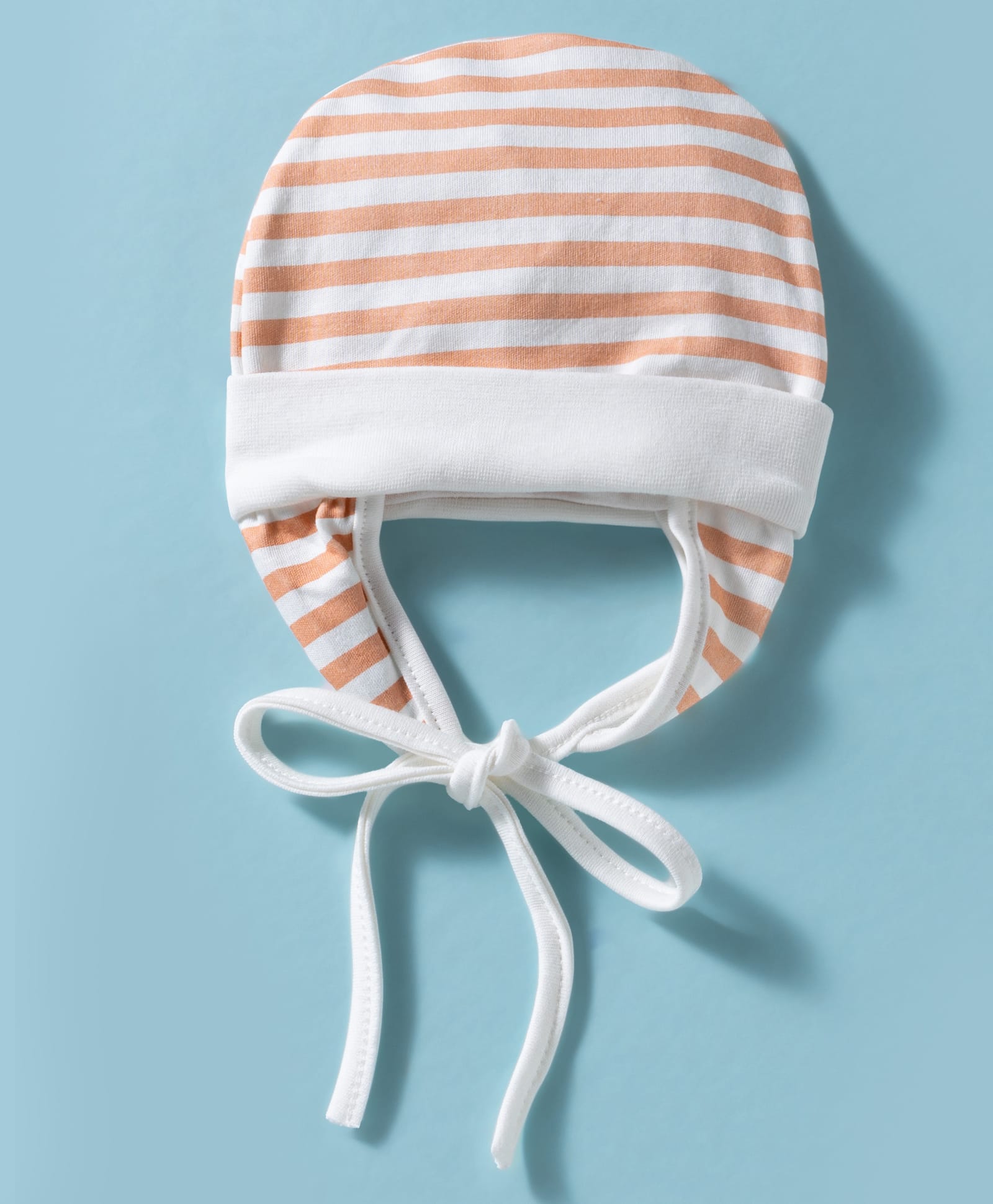 Ben Benny Interlock Knit Striped Baby Cap With Peach - Diameter 16 cm-image-36