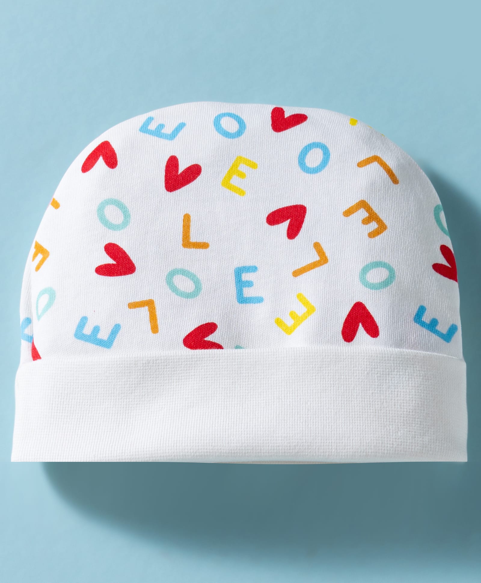 Ben Benny Interlock Knit Baby Caps With Love Print White - Diameter 17.5 cm-image-34