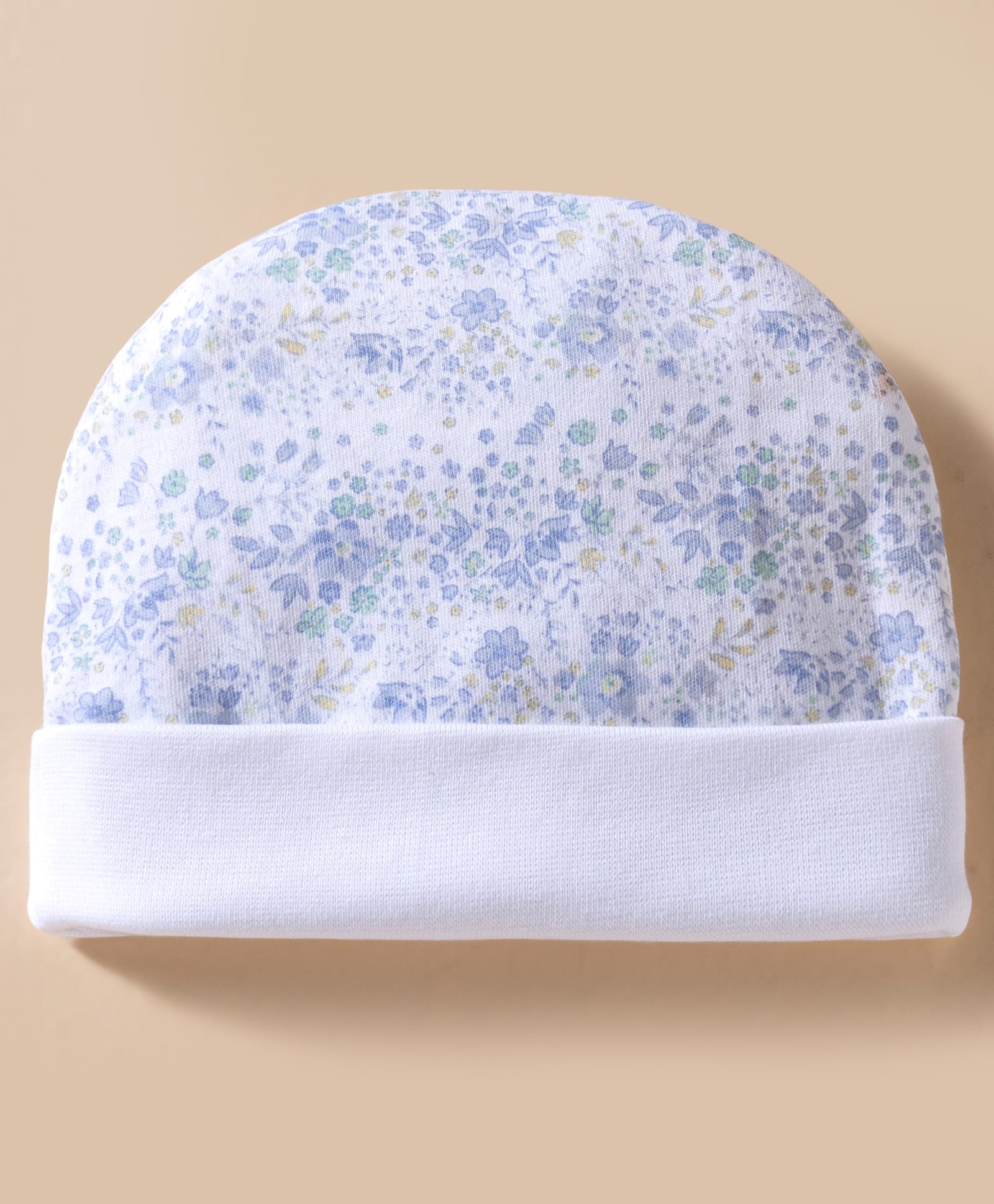 Ben Benny Interlock Knit Baby Caps With Floral Print White - Diameter 18 cm-picture-12